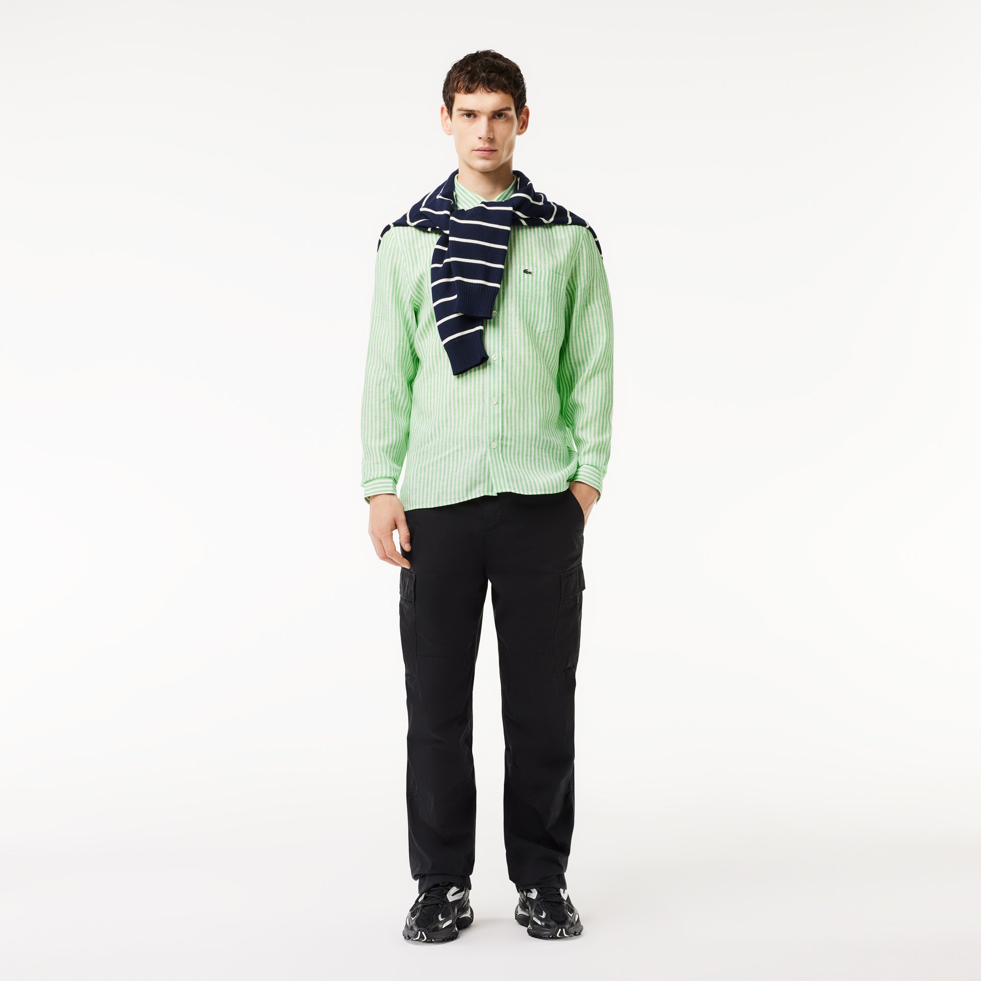 Regular Fit Striped Linen Shirt