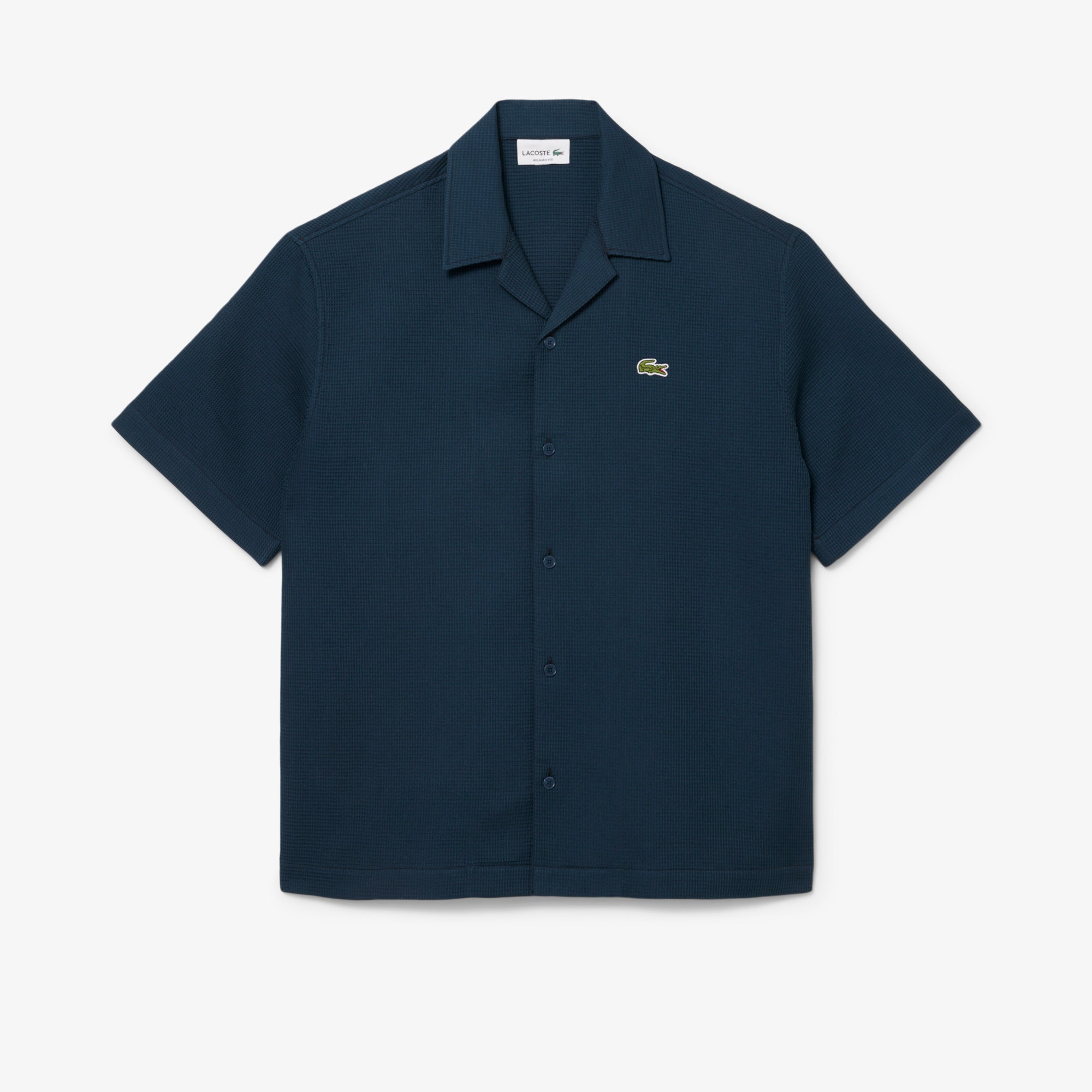 Relaxed Fit Waffle Texture Shirt
