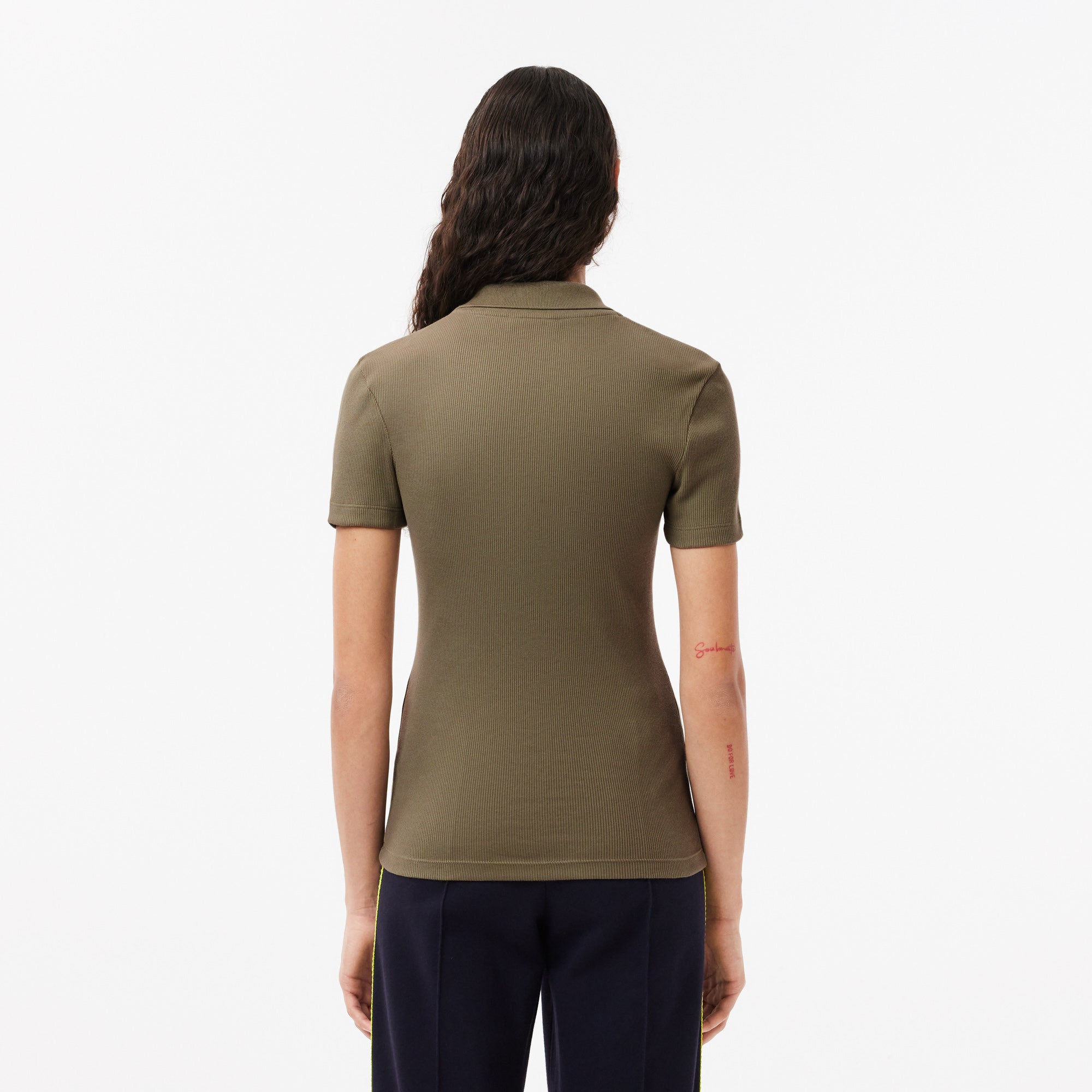 L.12.D Slim Fit Ribbed Cotton Polo Shirt