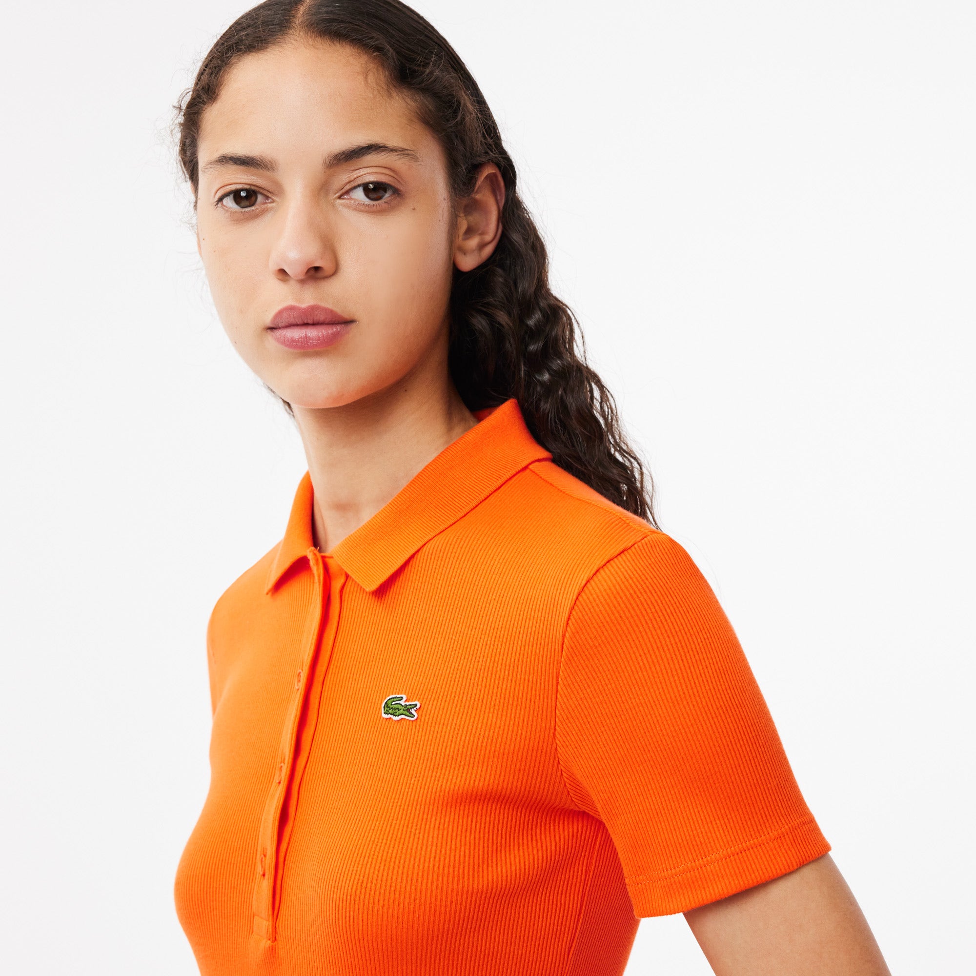L.12.D Slim Fit Ribbed Cotton Polo Shirt