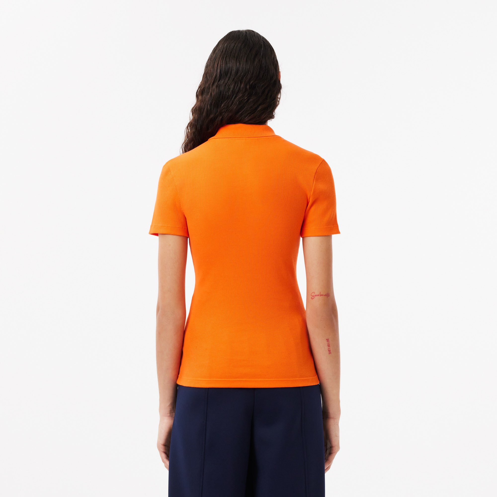 L.12.D Slim Fit Ribbed Cotton Polo Shirt