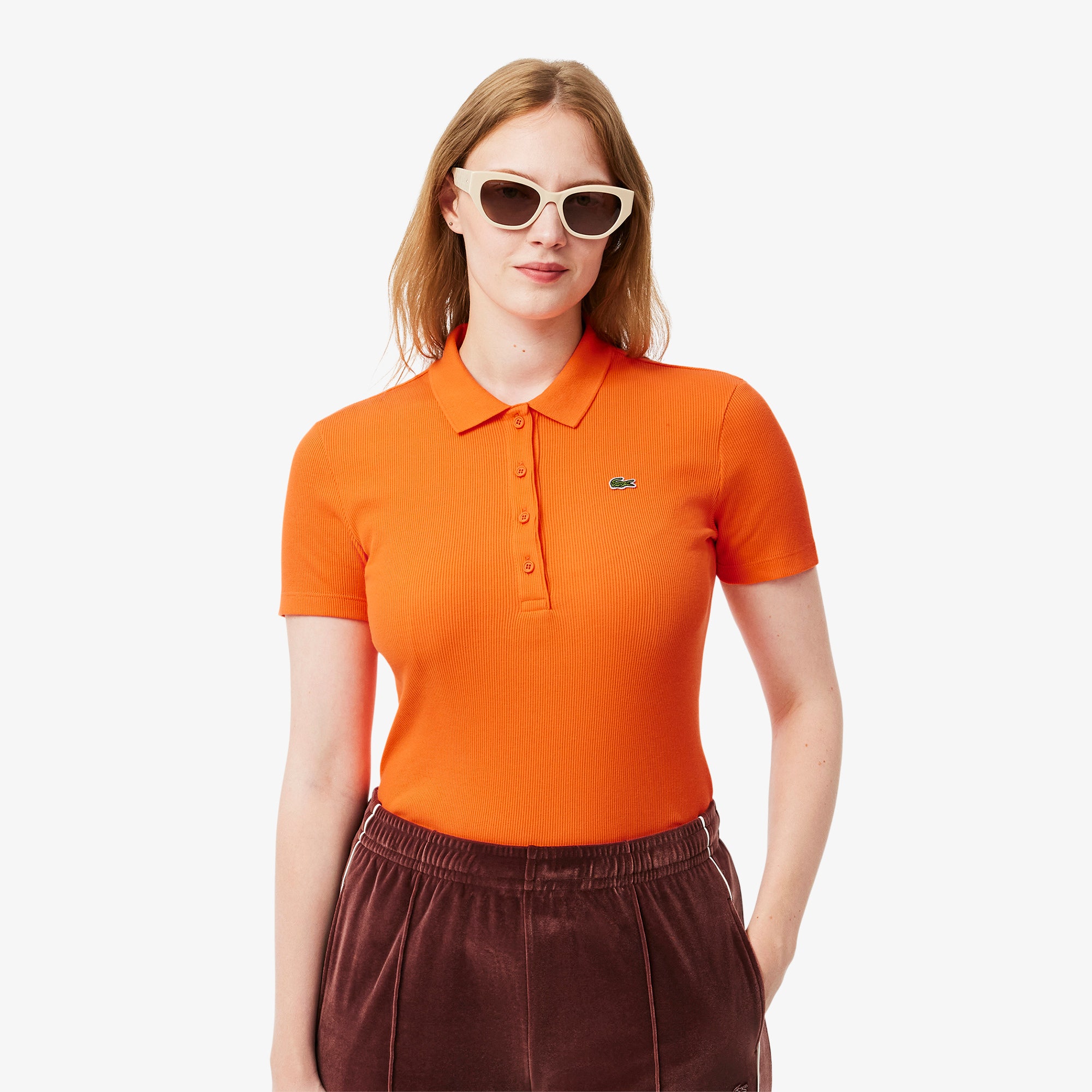 L.12.D Slim Fit Ribbed Cotton Polo Shirt