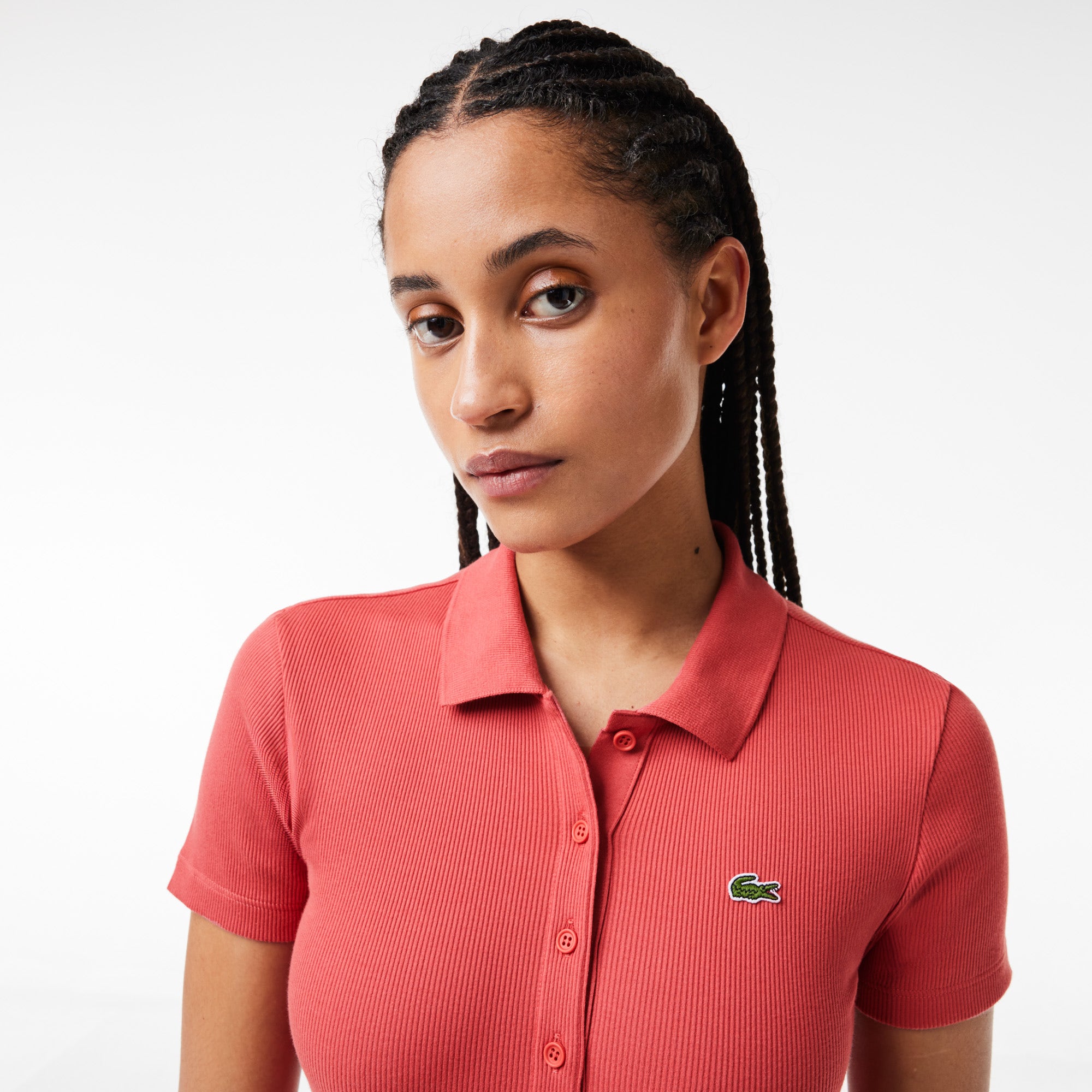L.12.D Slim Fit Ribbed Cotton Polo Shirt