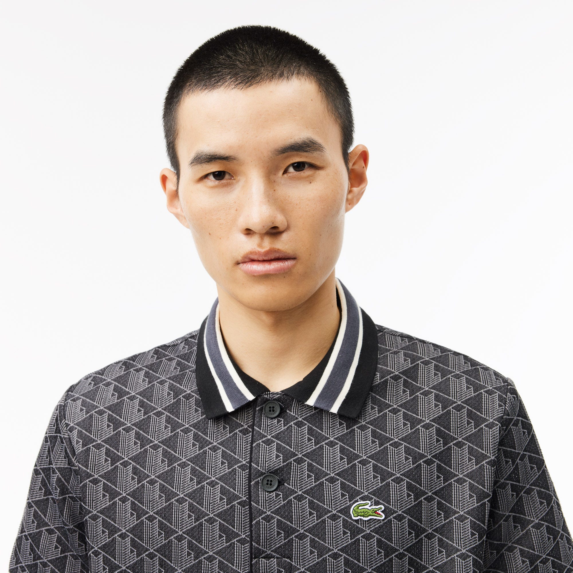 Classic Fit Monogram Jacquard Polo Shirt