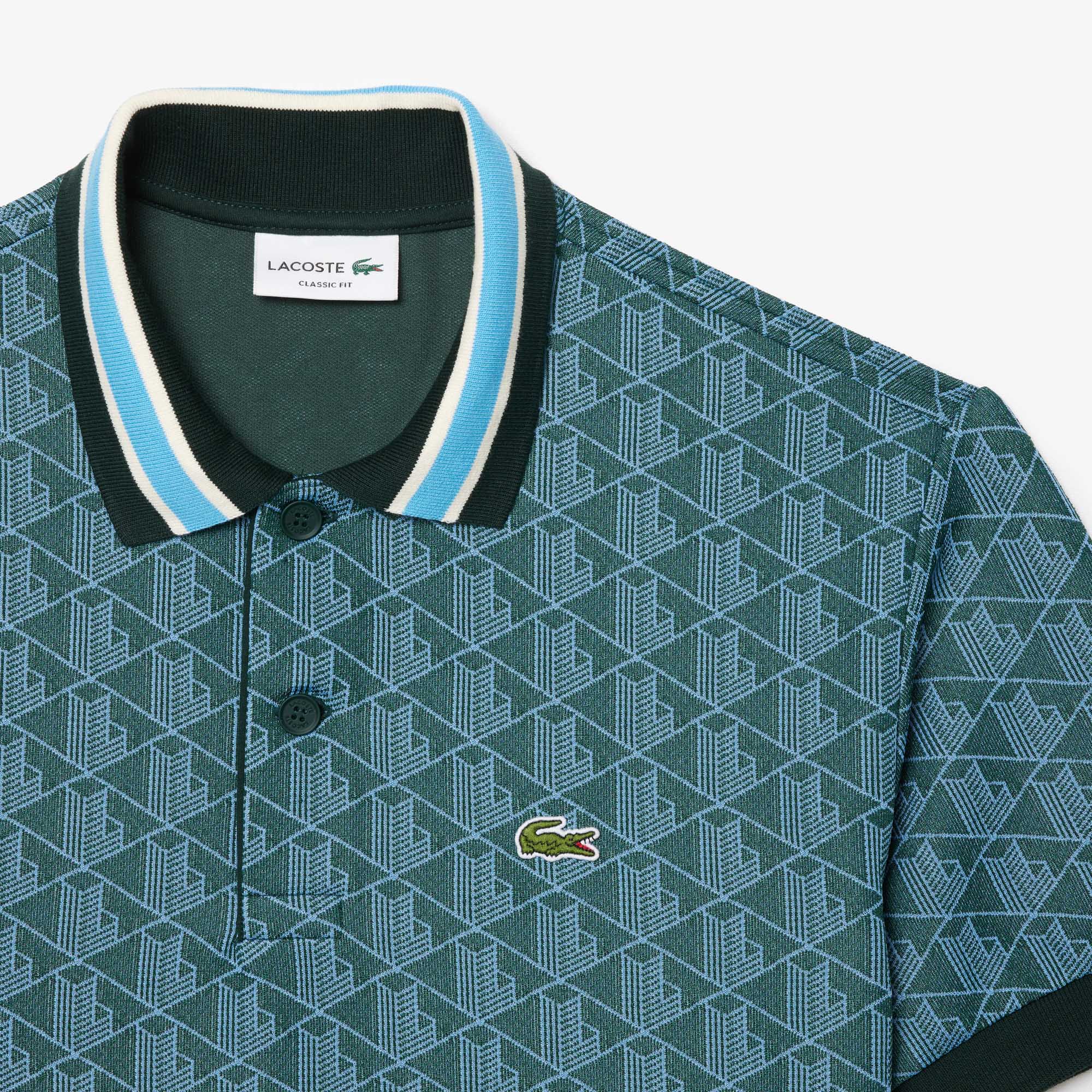 Classic Fit Monogram Jacquard Polo Shirt