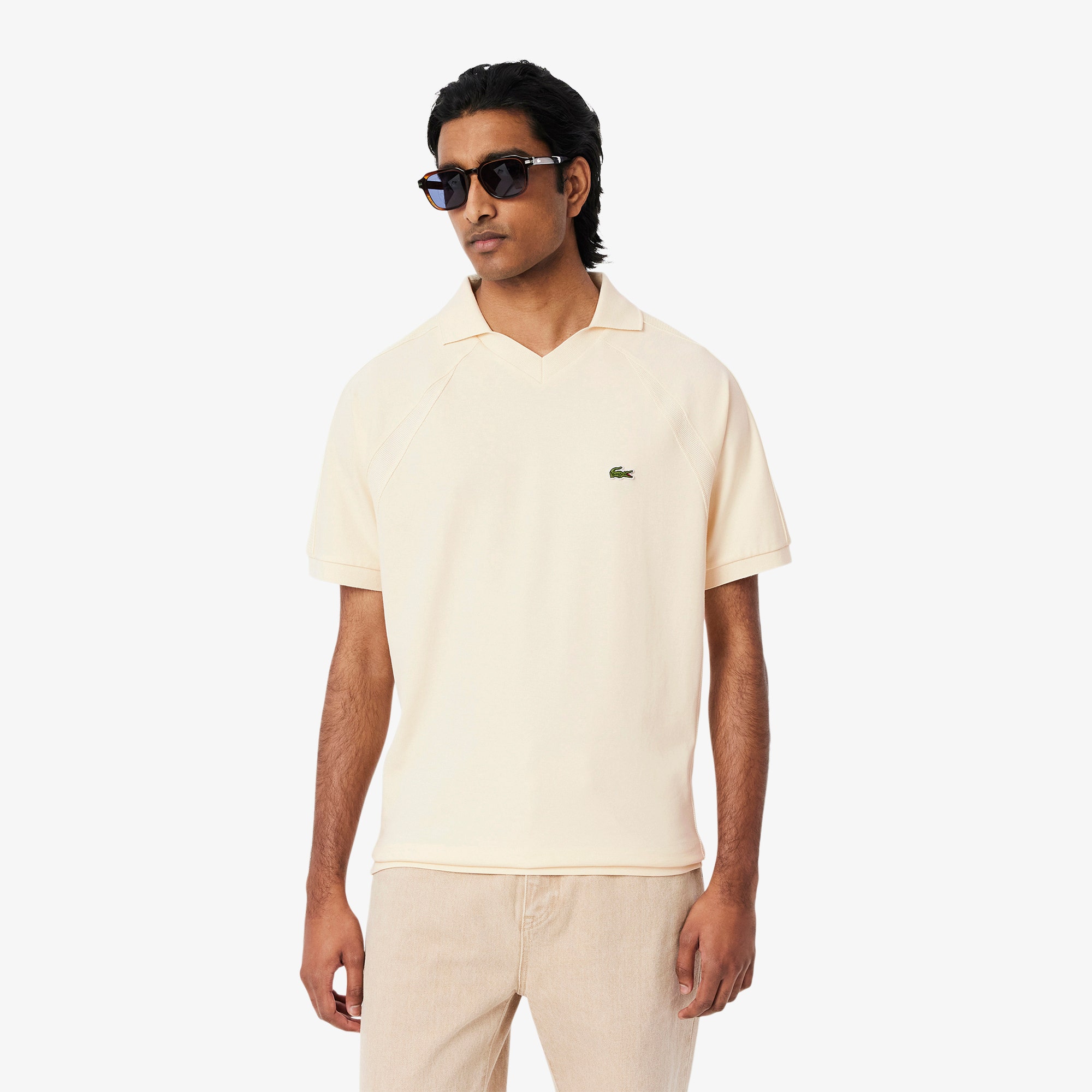 Classic Fit Pique Panel Polo Shirt