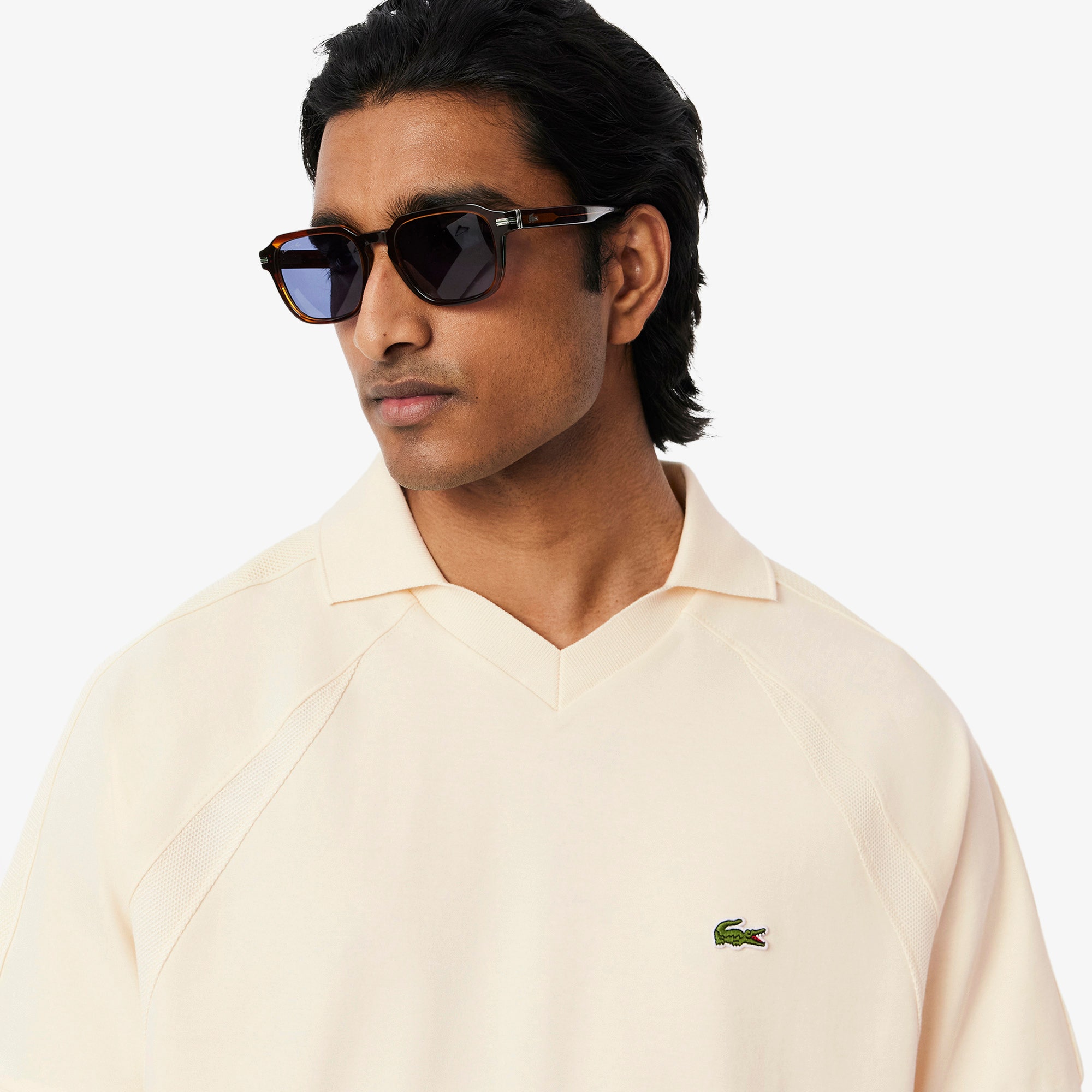 Classic Fit Pique Panel Polo Shirt