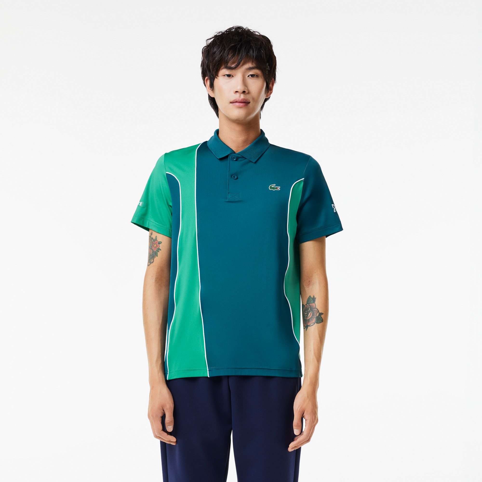 Men's Lacoste SPORT x Novak Djokovic Regular Fit Colour-Block Polo