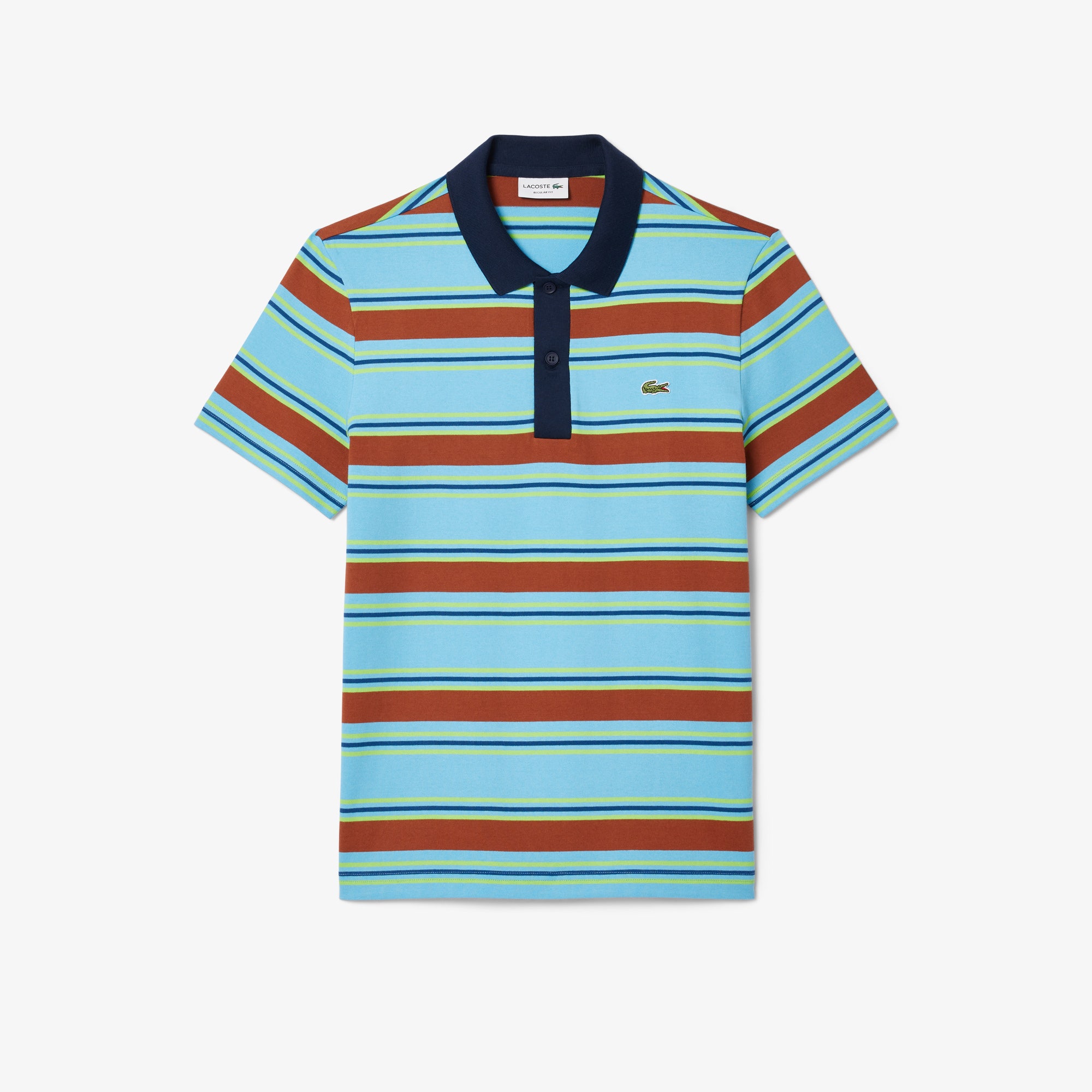 Regular Fit Striped Cotton Polo Shirt