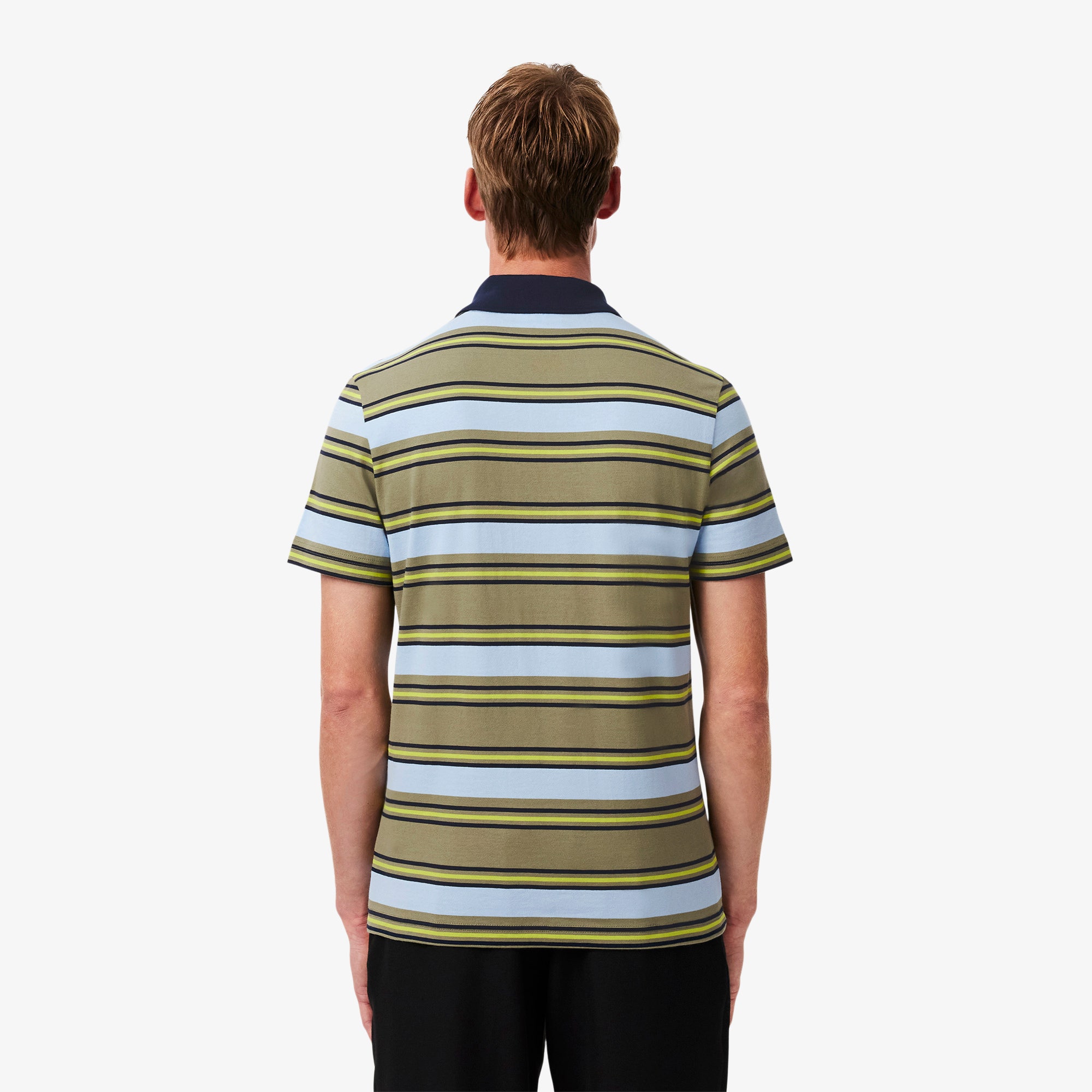 Regular Fit Striped Cotton Polo Shirt