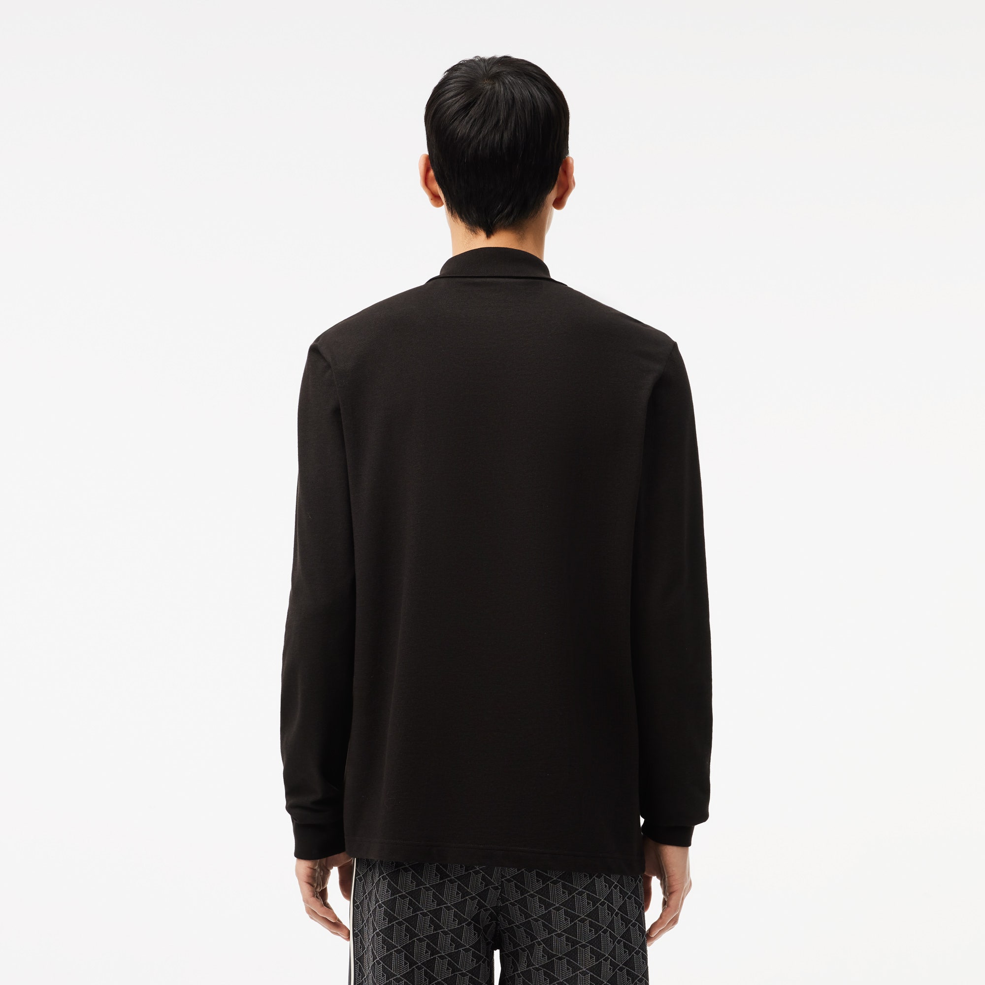 Regular Fit Long Sleeved Cotton Polo Shirt