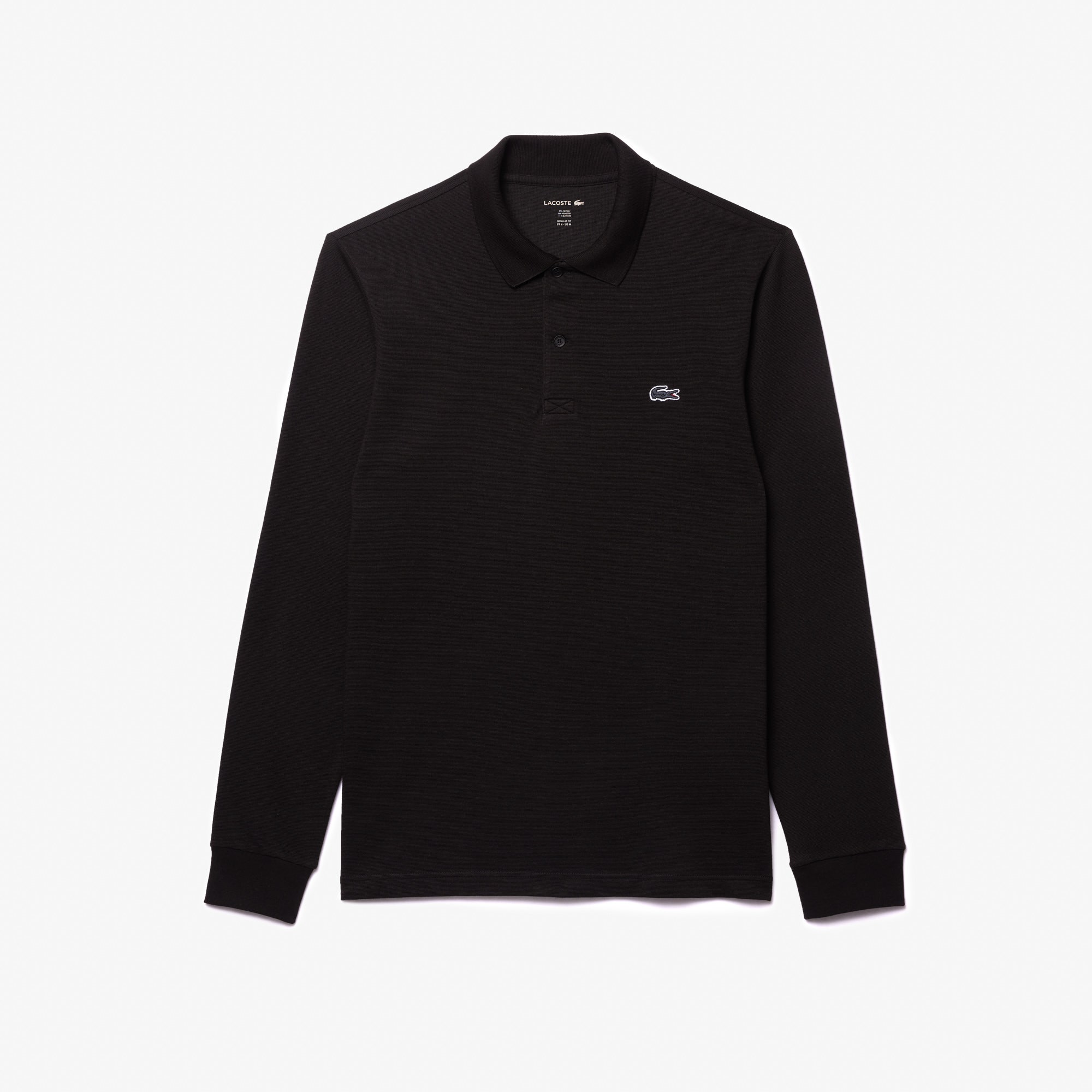 Regular Fit Long Sleeved Cotton Polo Shirt