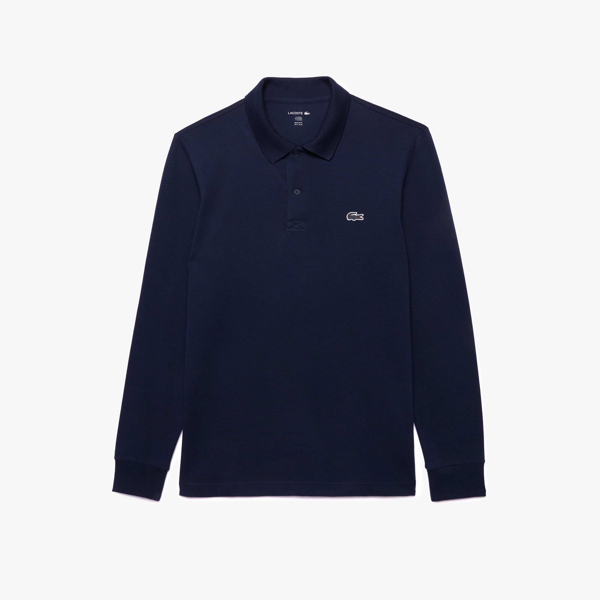 Regular Fit Long Sleeved Cotton Polo Shirt