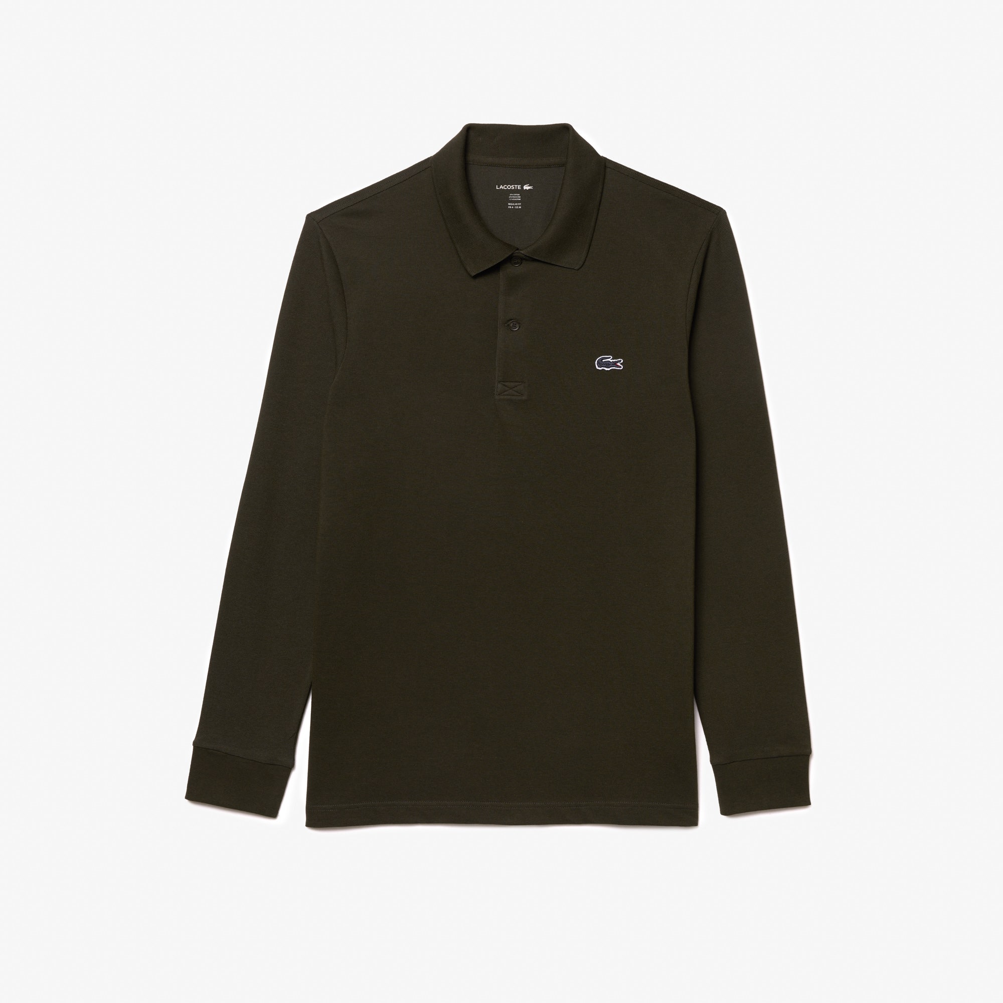 Regular Fit Long Sleeved Cotton Polo Shirt