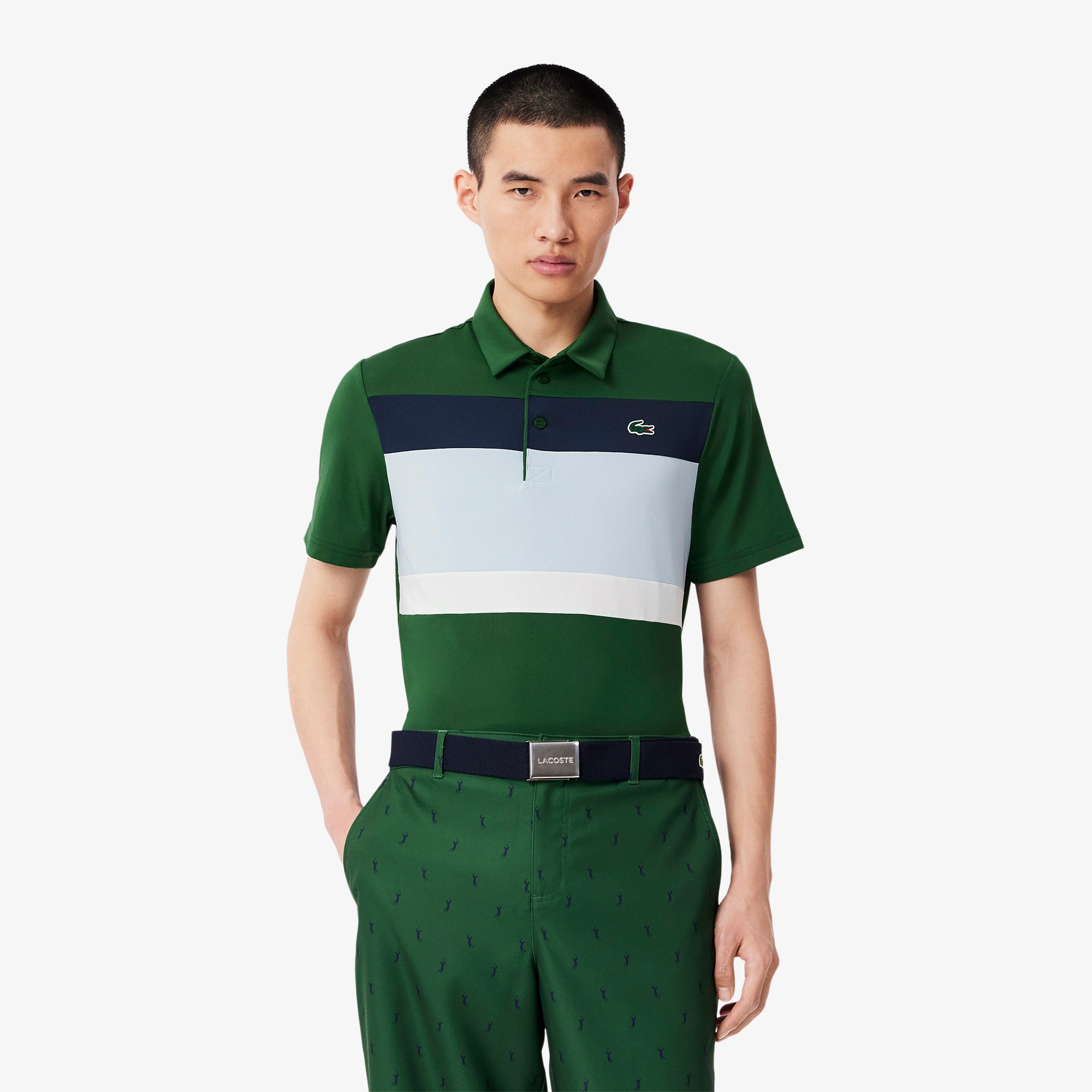 Regular Fit Colour-Block Golf Polo Shirt