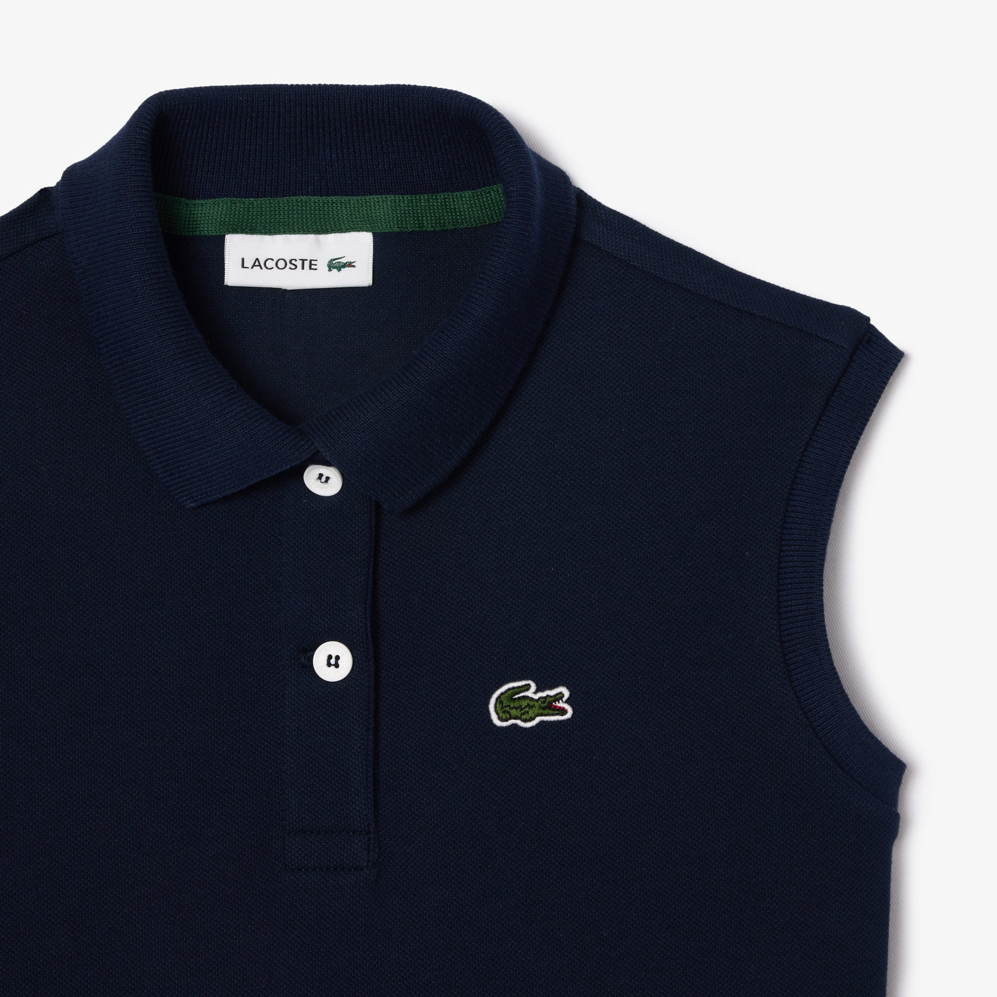 Girls' Lacoste Fit and Flare Stretch Pique Polo Dress