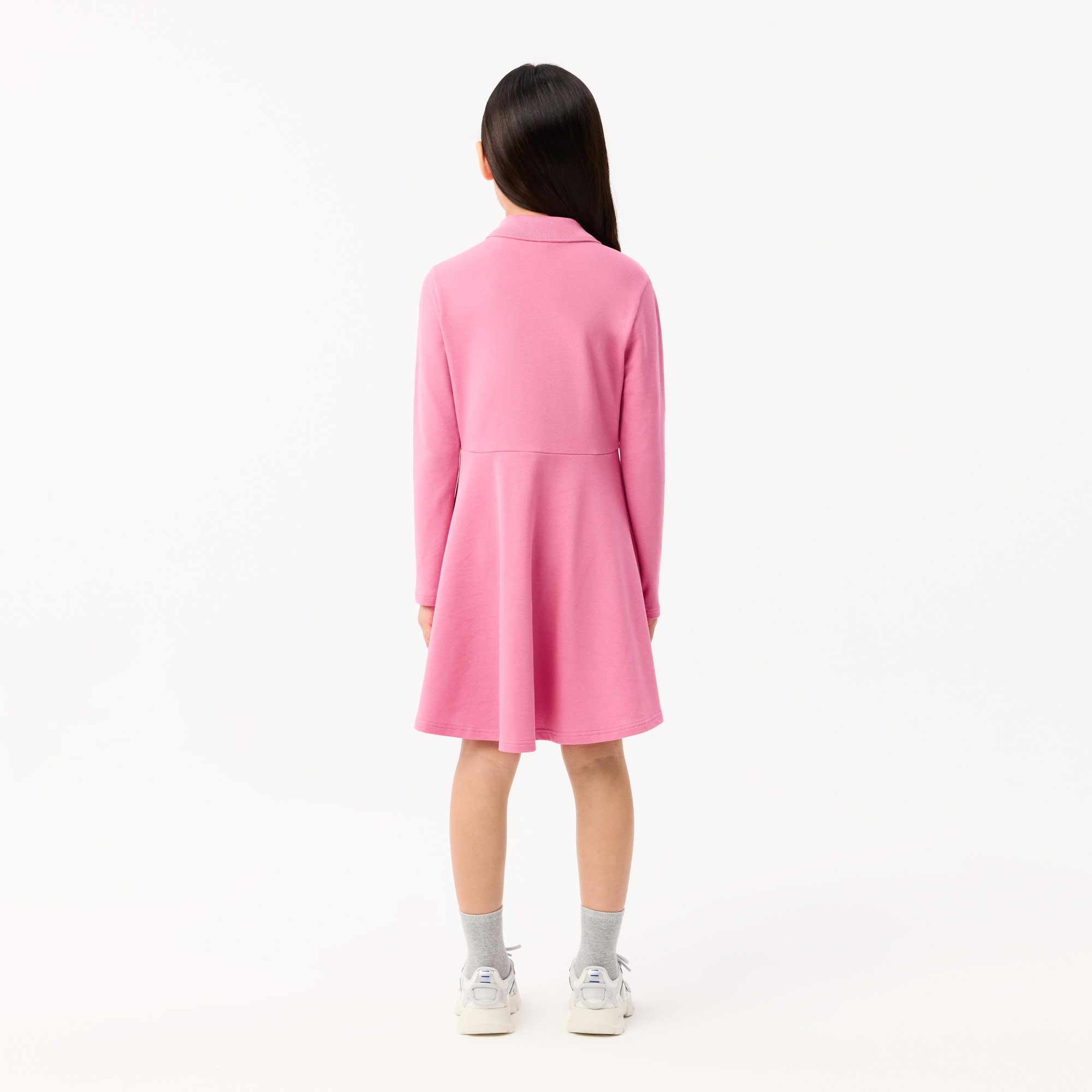 Long Sleeved Stretch Pique Polo Dress
