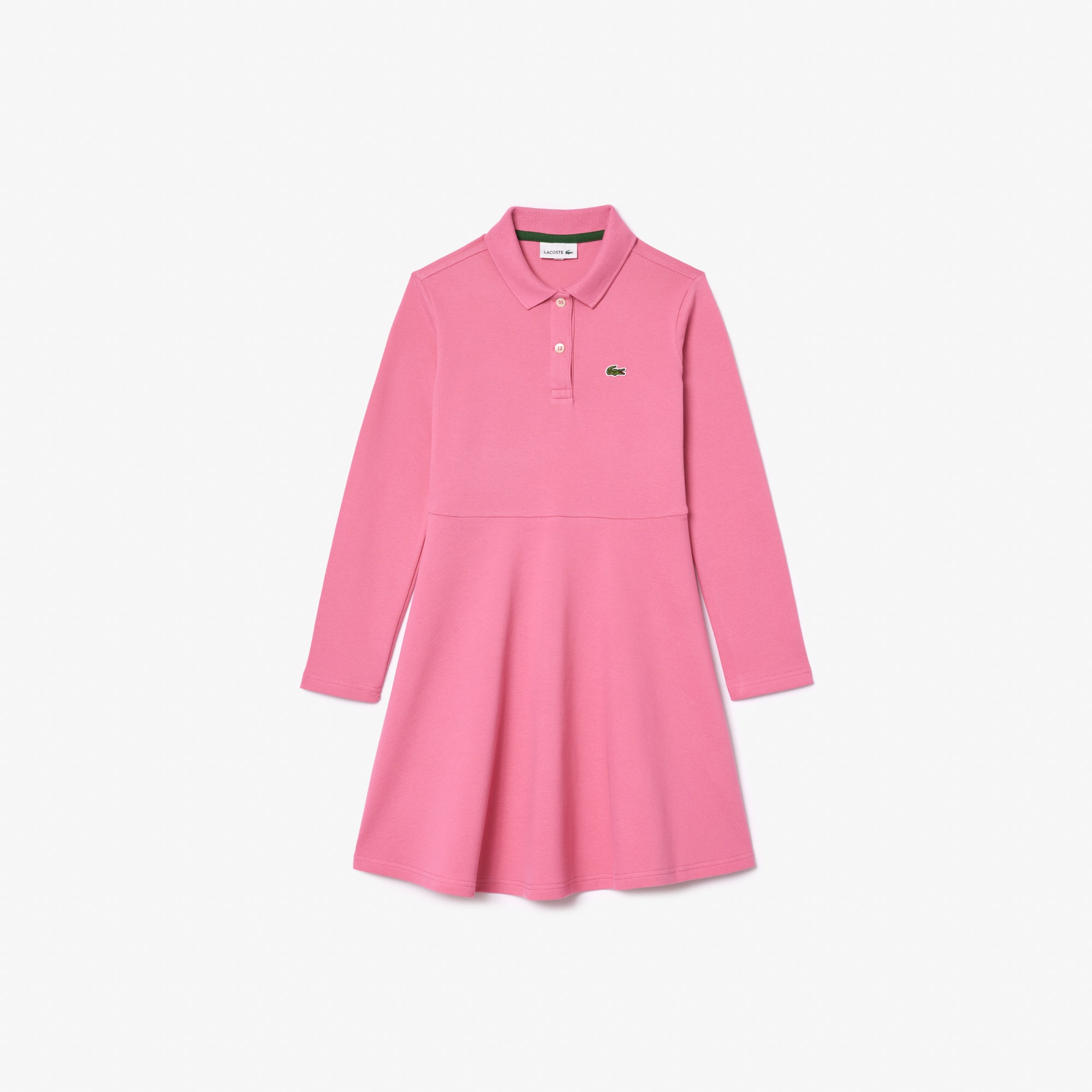 Long Sleeved Stretch Pique Polo Dress