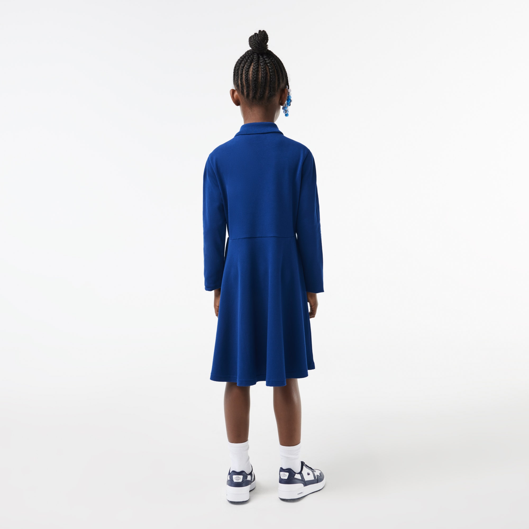Long Sleeved Stretch Pique Polo Dress