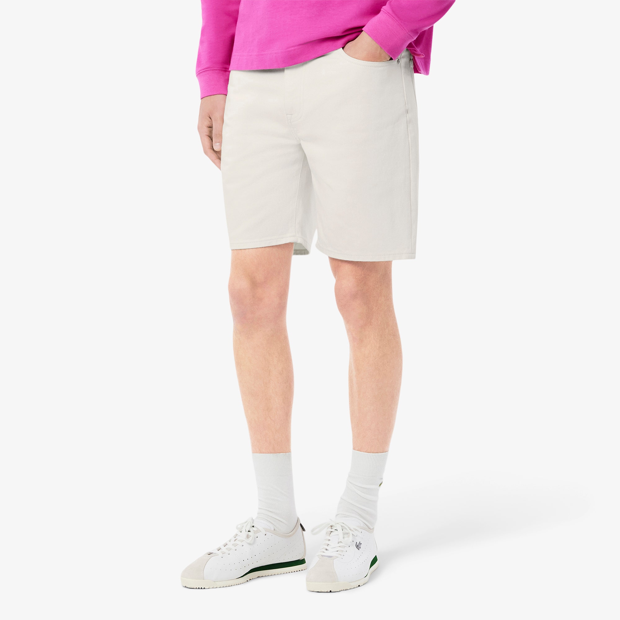 Straight Fit Denim Bermuda Shorts