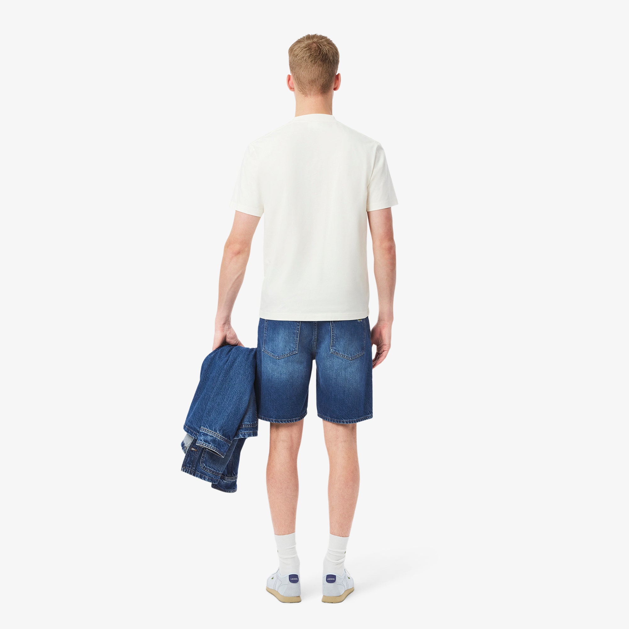 Straight Fit Denim Bermuda Shorts