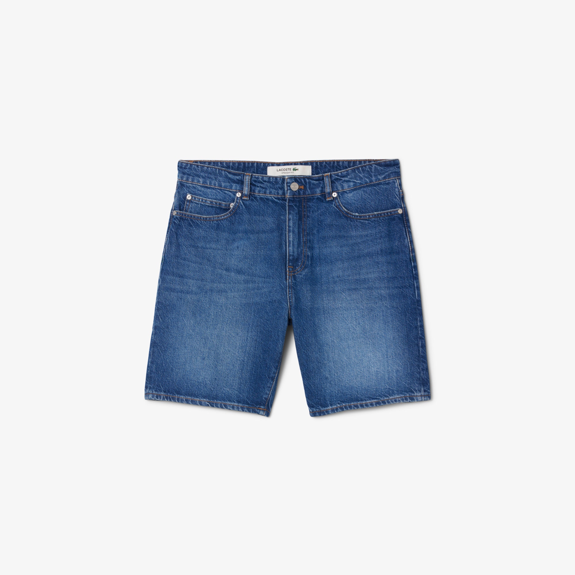 Straight Fit Denim Bermuda Shorts