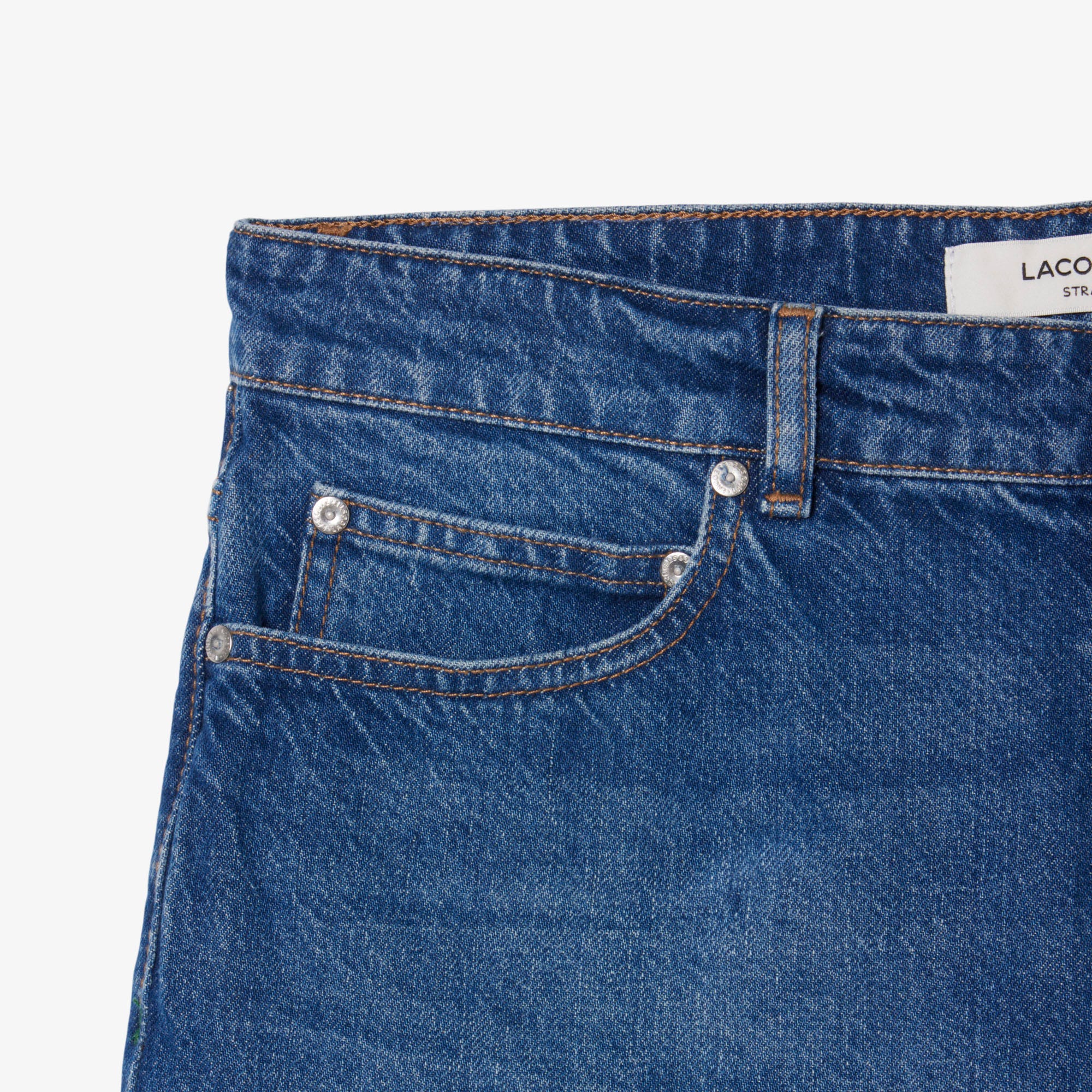 Straight Fit Denim Bermuda Shorts