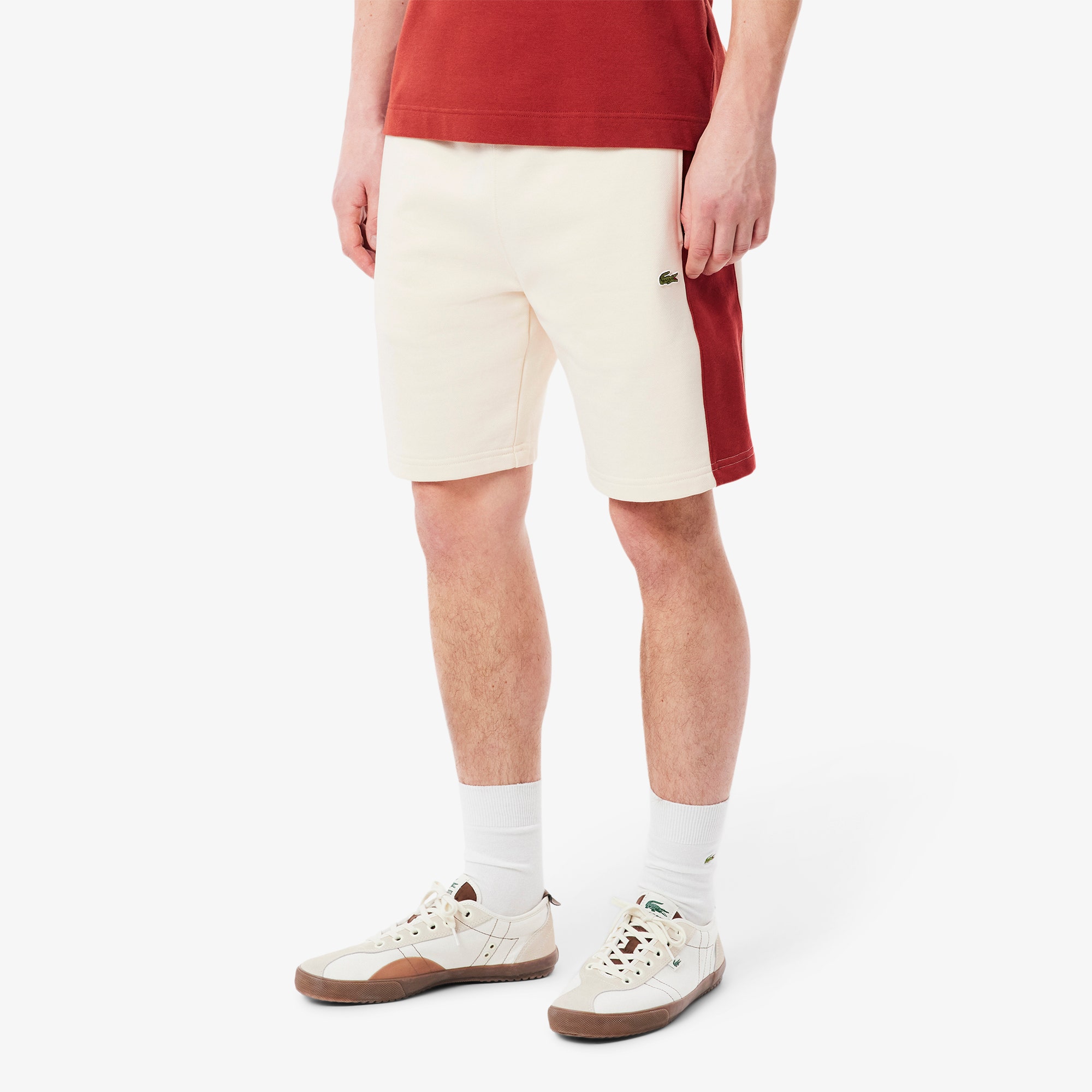 Cotton Fleece Colour-Block Shorts