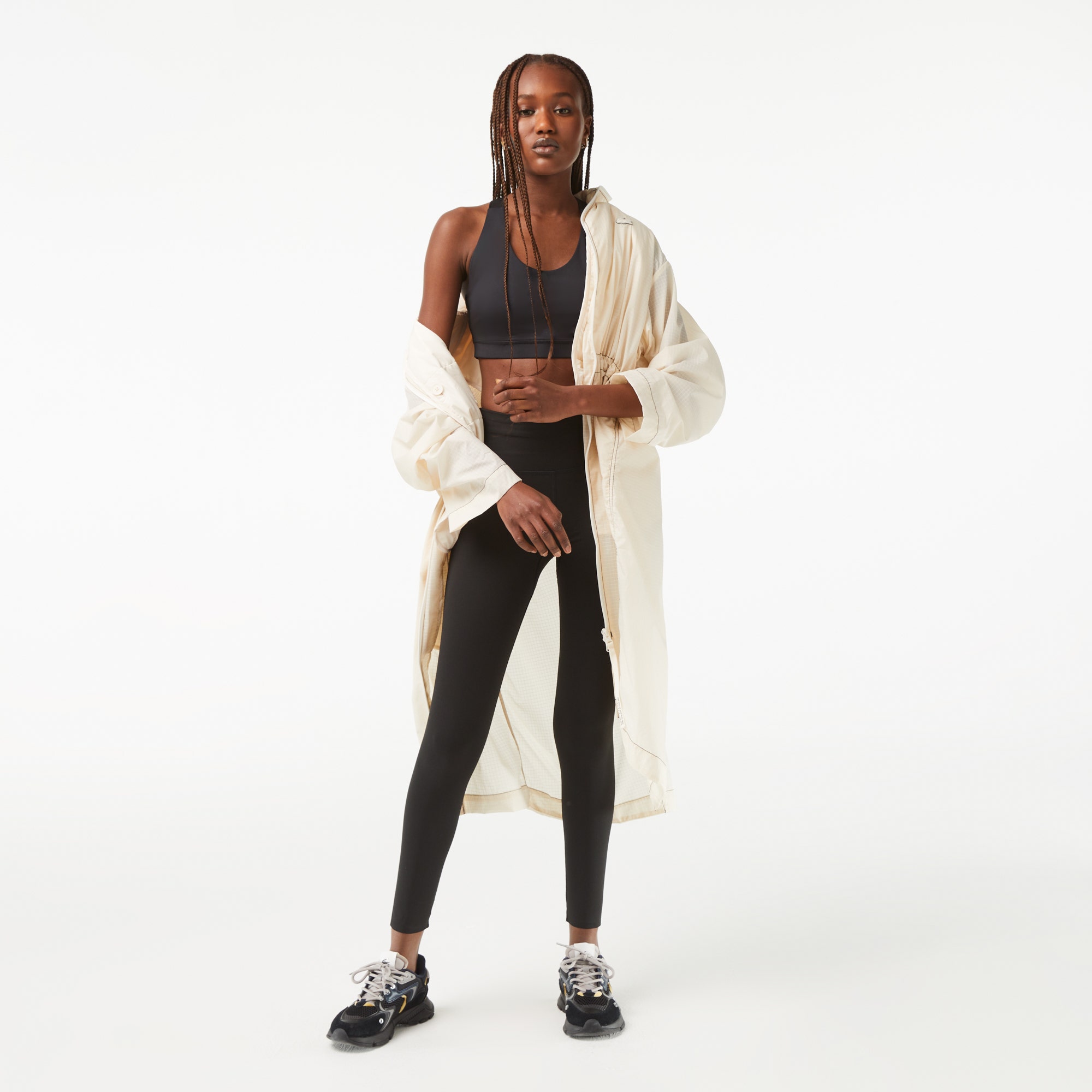 Sport Bra with Contrast Crossover Back