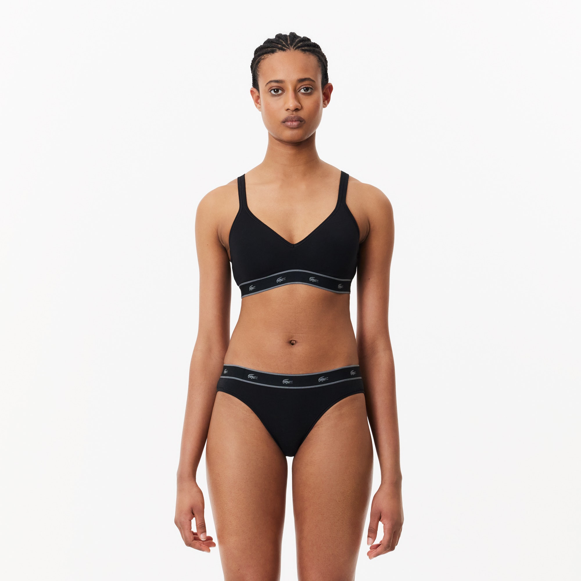 Padded Stretch Cotton Triangle Bralette