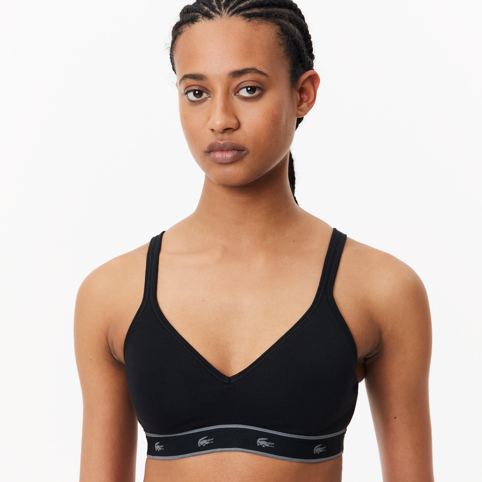 Padded Stretch Cotton Triangle Bralette