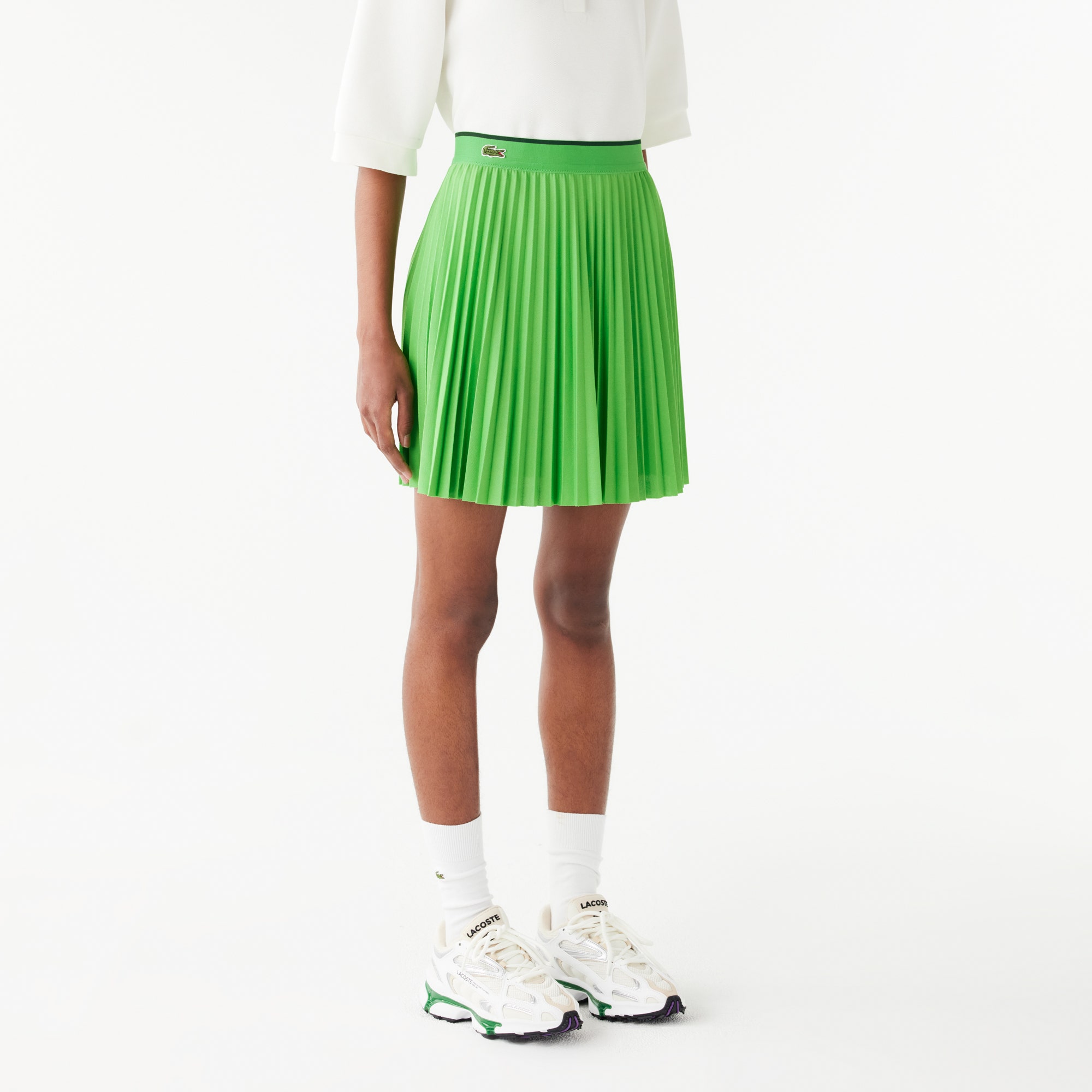Elastic Waist Pleated Skirt