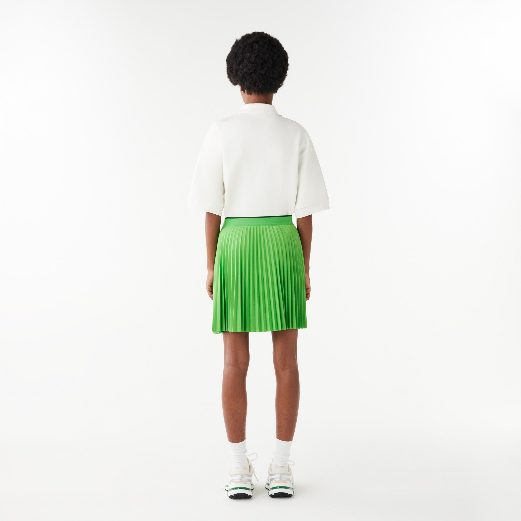 Elastic Waist Pleated Skirt