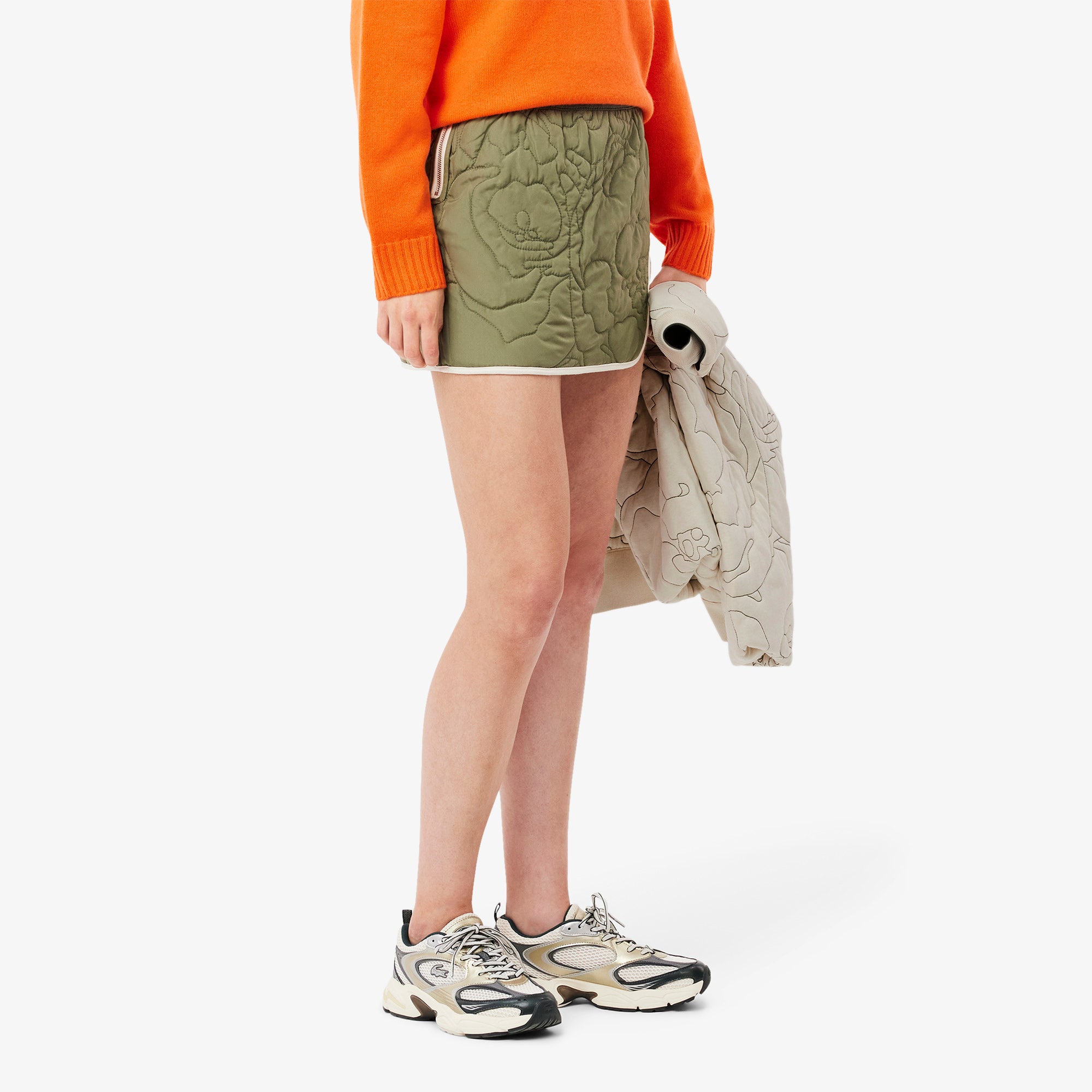 Reversible Embroidered Quilted Skirt