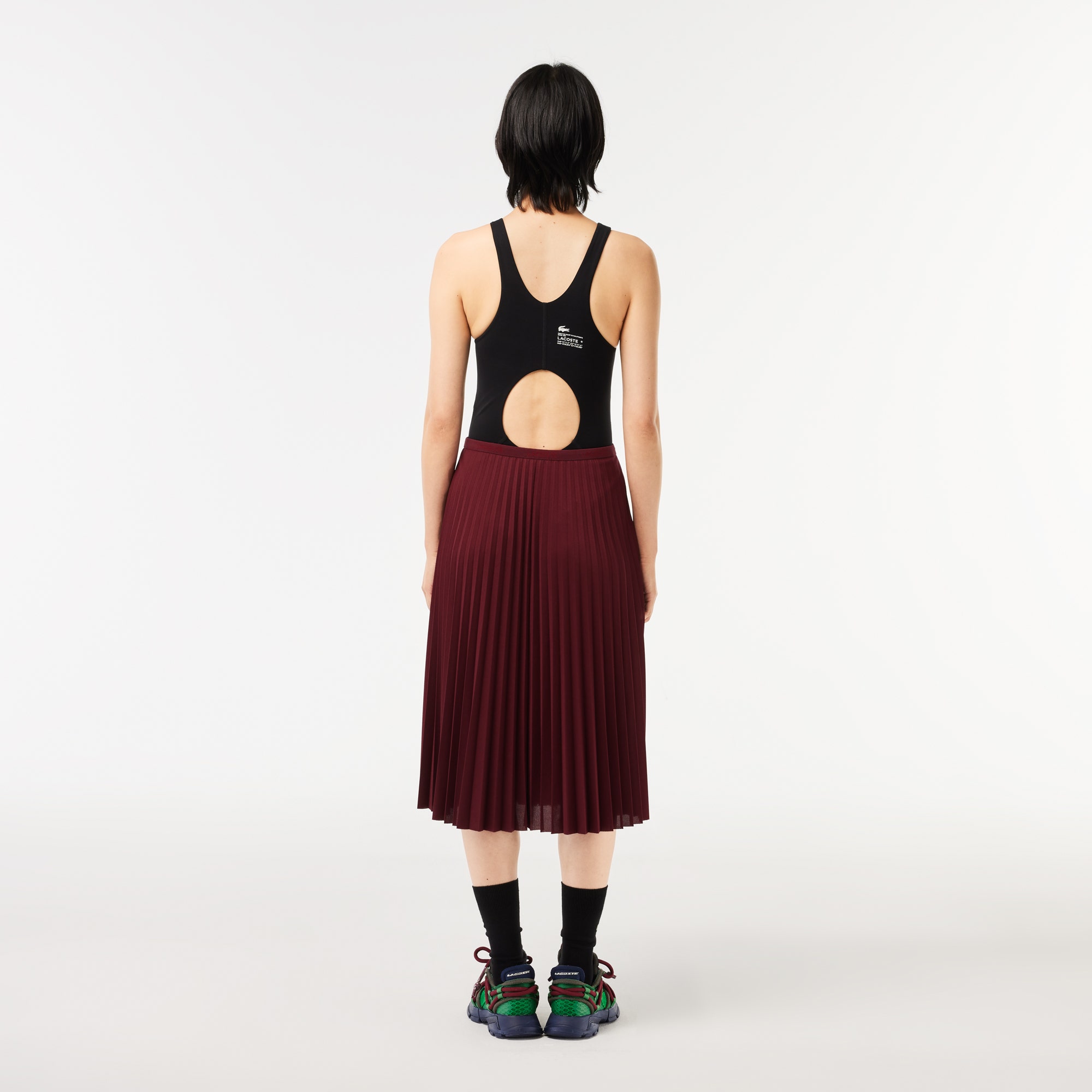 Elastic Waist Fluid Pleated Skirt