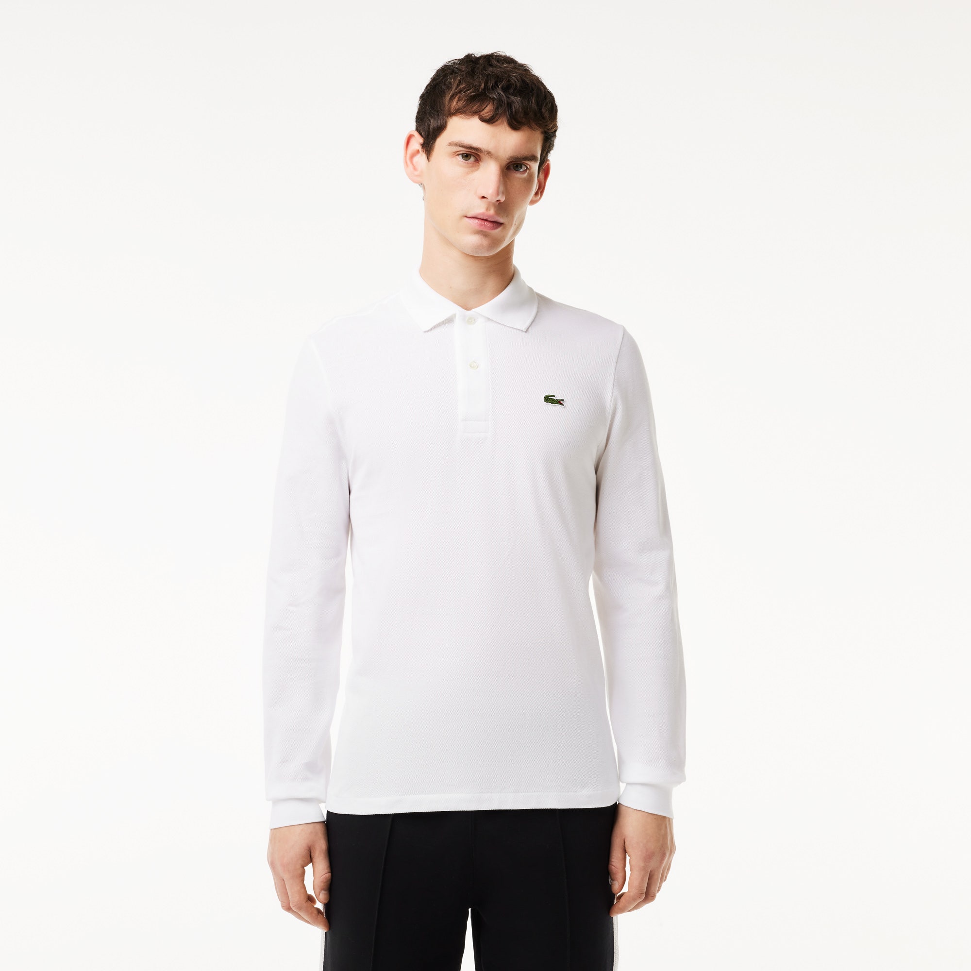 Classic Fit Long Sleeved L.12.12 Polo Shirt