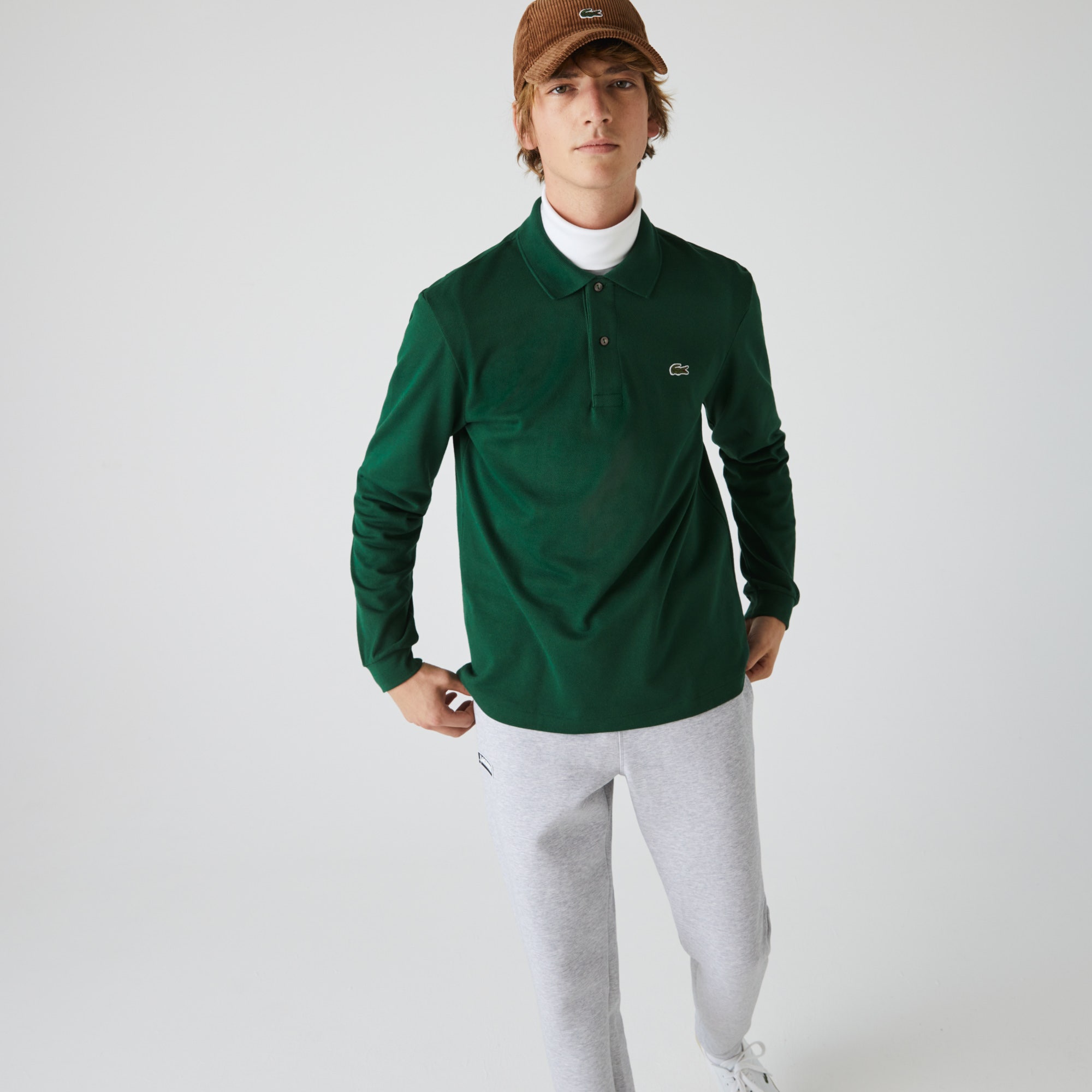 Classic Fit Long Sleeved L.12.12 Polo Shirt