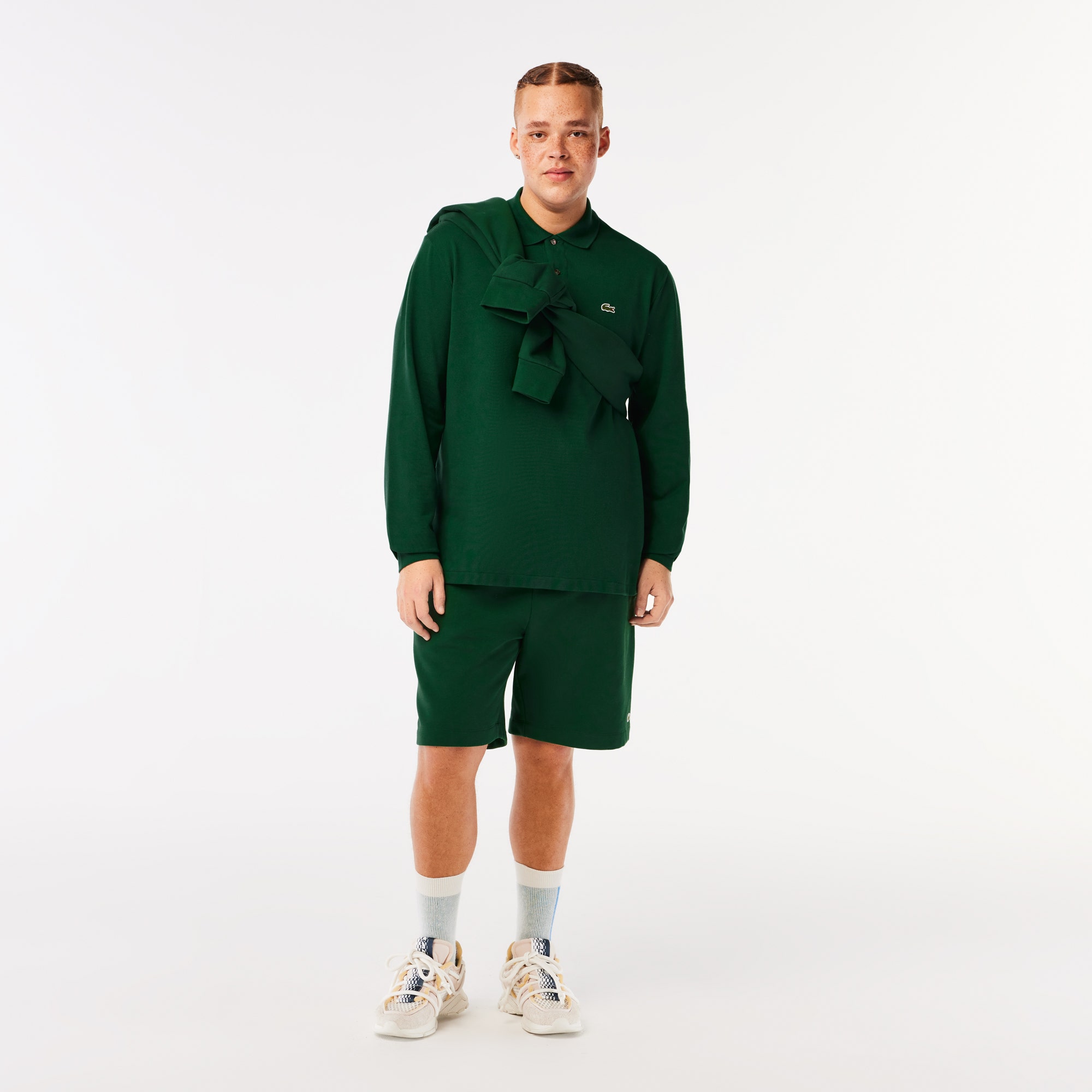 Classic Fit Long Sleeved L.12.12 Polo Shirt