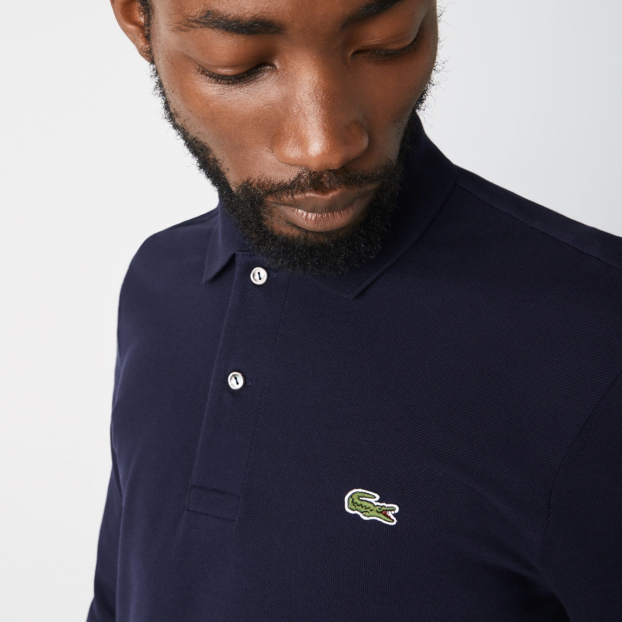 Classic Fit Long Sleeved L.12.12 Polo Shirt