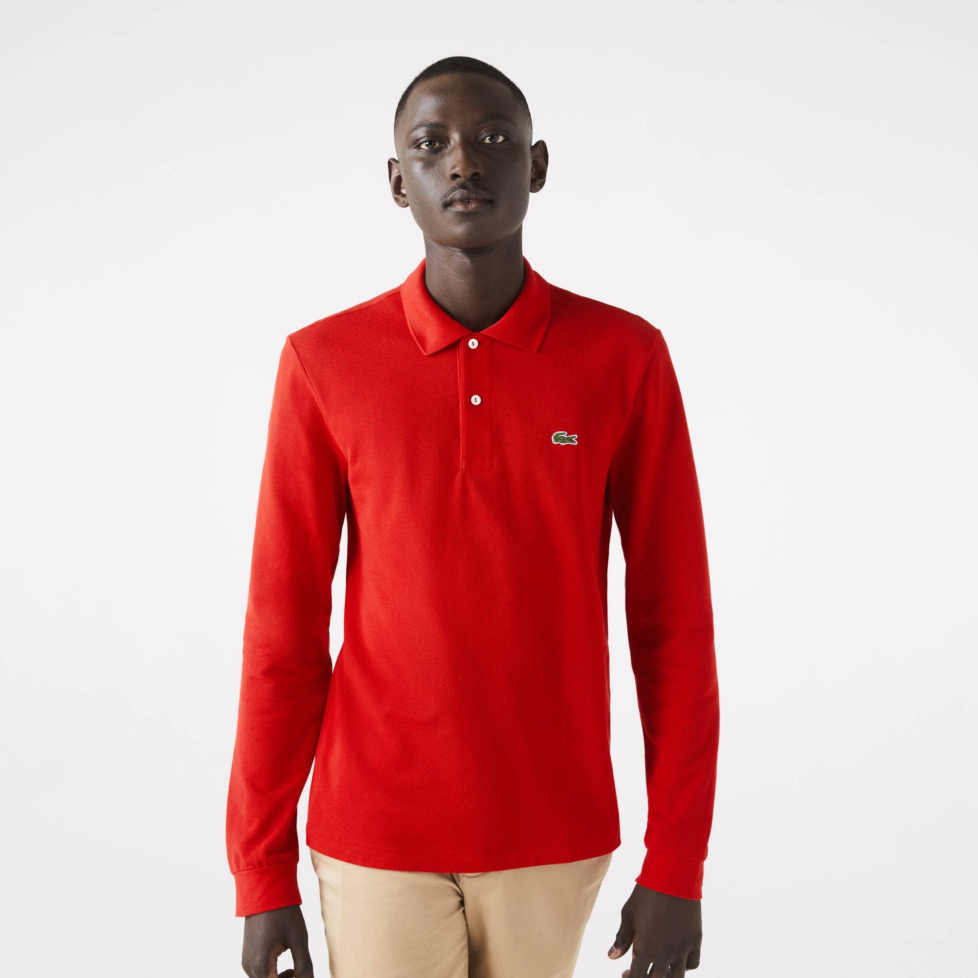 Classic Fit Long Sleeved L.12.12 Polo Shirt