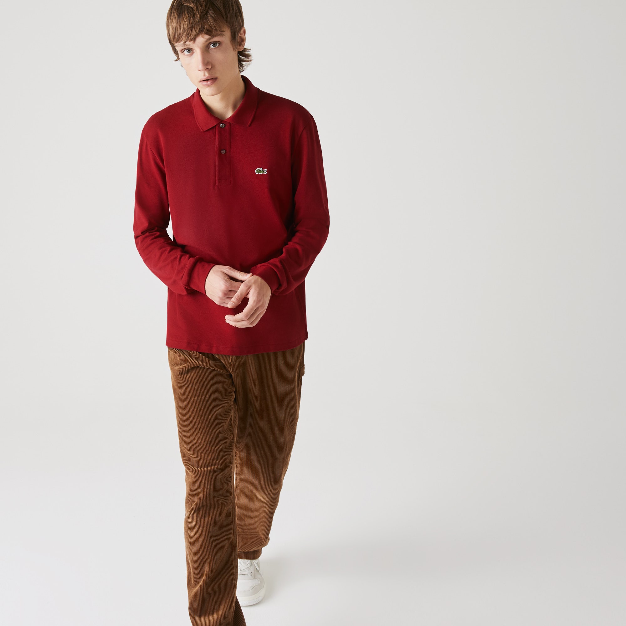 Classic Fit Long Sleeved L.12.12 Polo Shirt