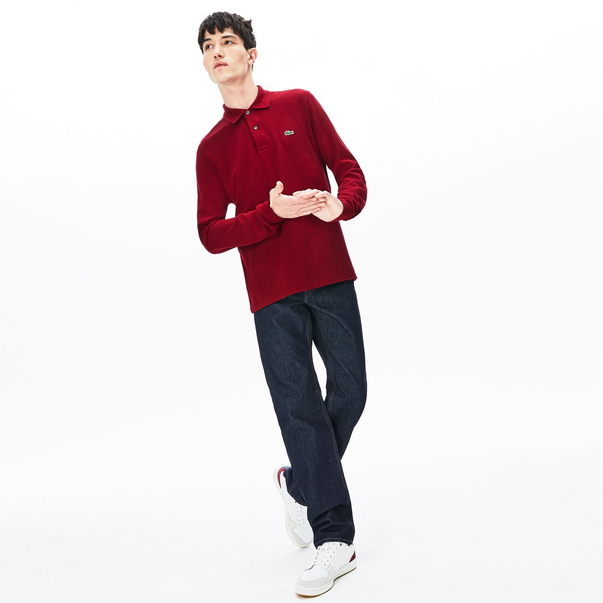 Classic Fit Long Sleeved L.12.12 Polo Shirt