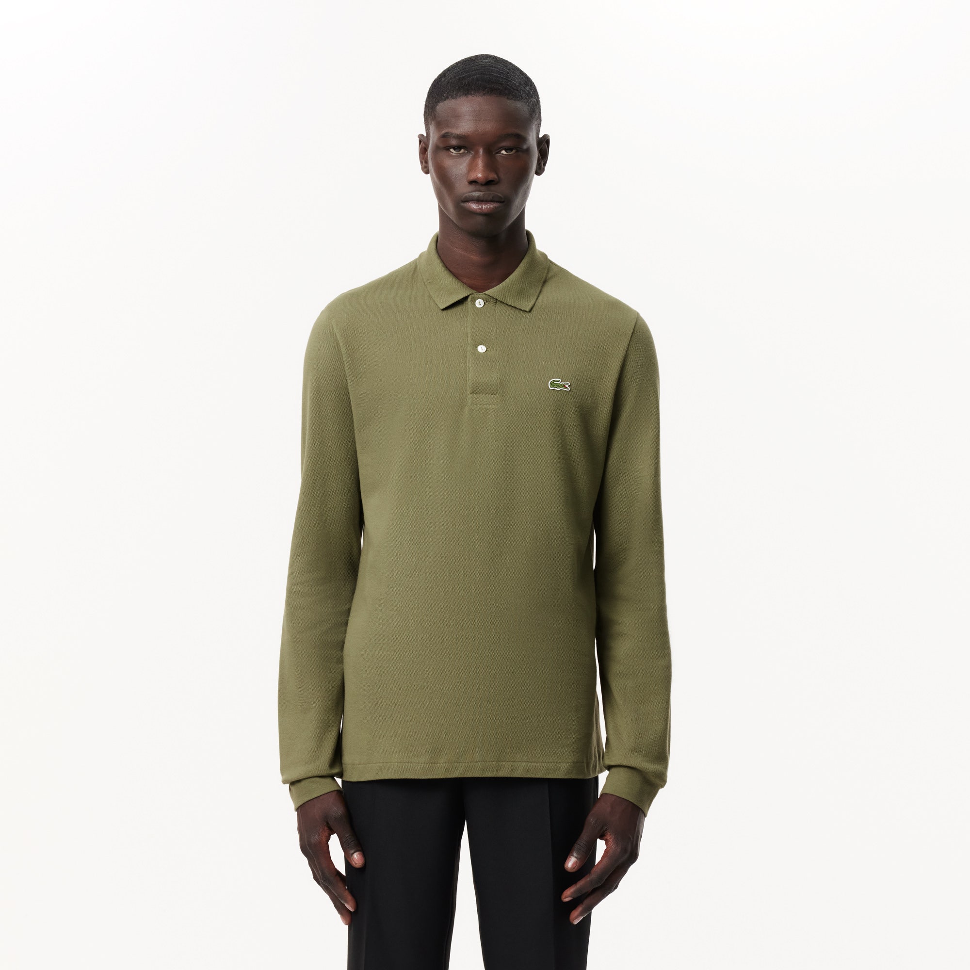 Classic Fit Long Sleeved L.12.12 Polo Shirt