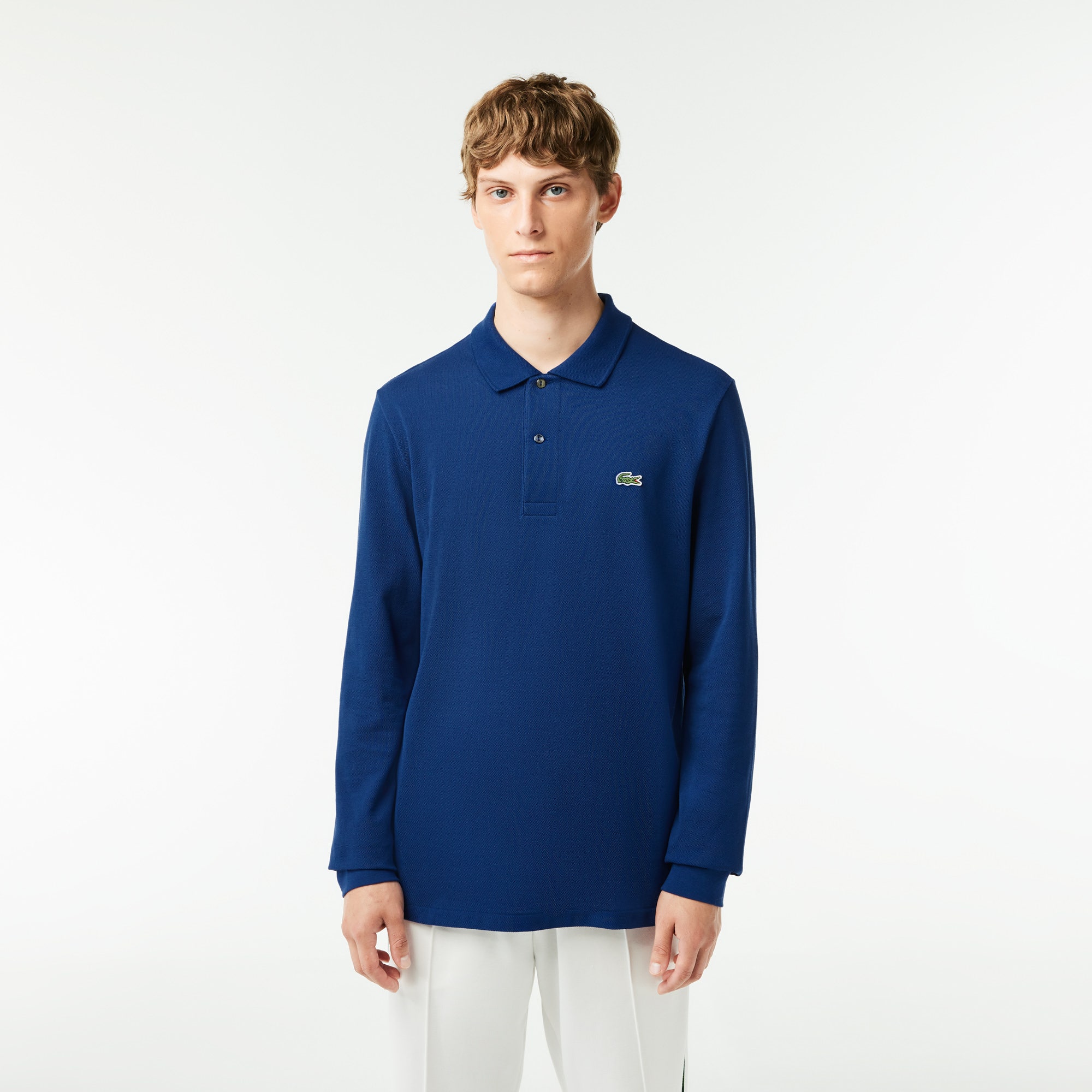 Classic Fit Long Sleeved L.12.12 Polo Shirt