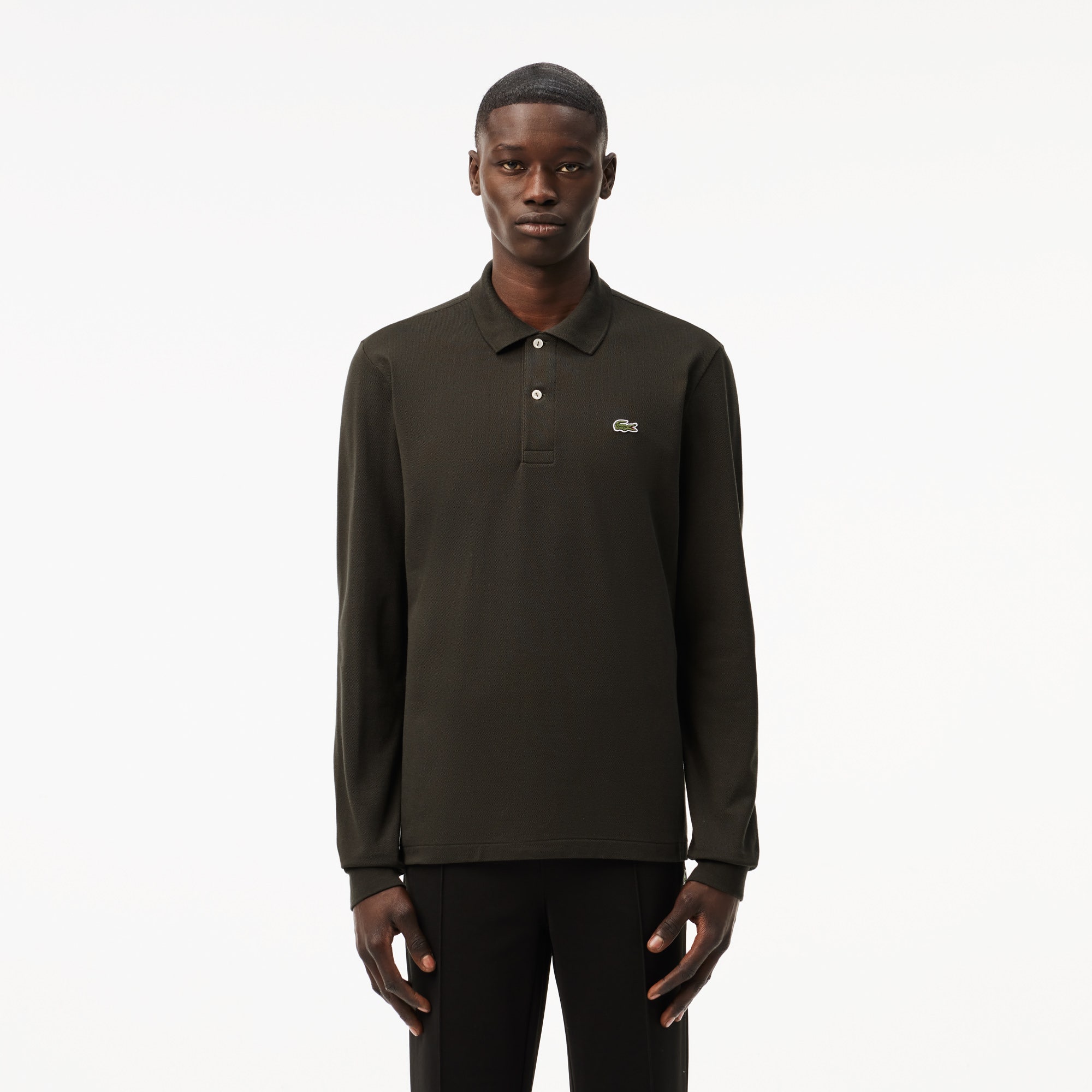 Classic Fit Long Sleeved L.12.12 Polo Shirt