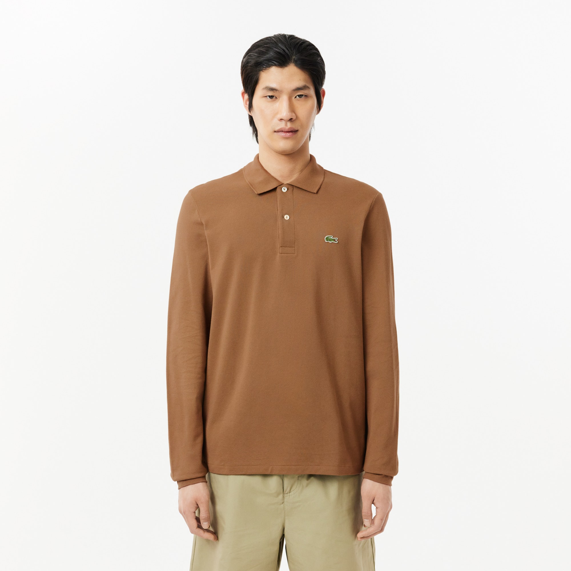 Classic Fit Long Sleeved L.12.12 Polo Shirt