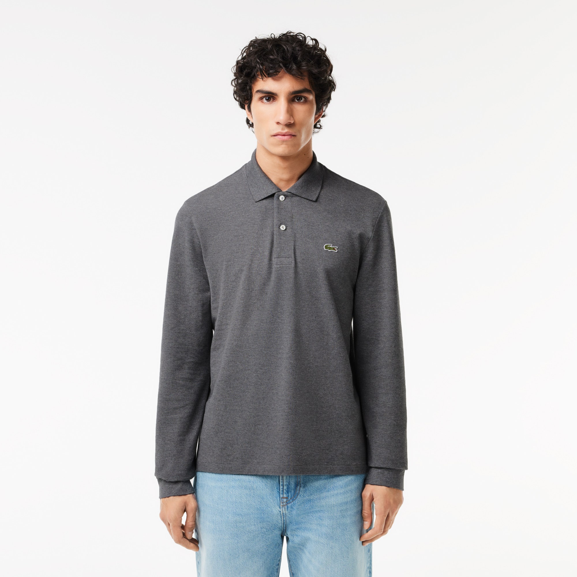 Classic Fit Long Sleeved L.12.12 Polo Shirt