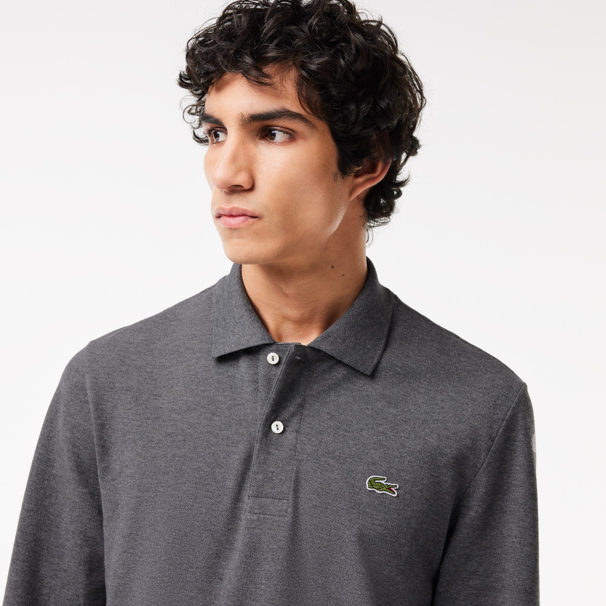 Classic Fit Long Sleeved L.12.12 Polo Shirt