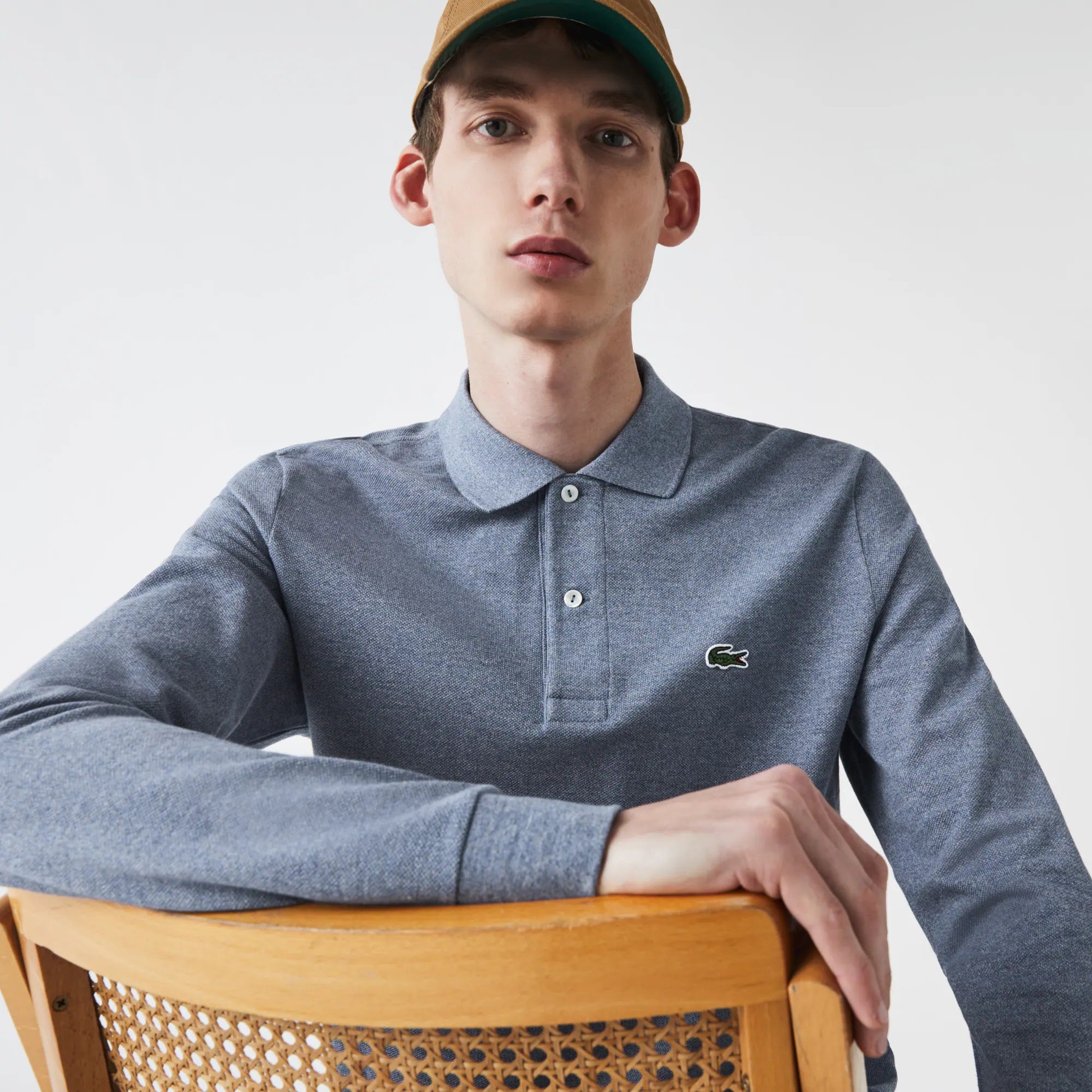 Classic Fit Long Sleeved L.12.12 Polo Shirt