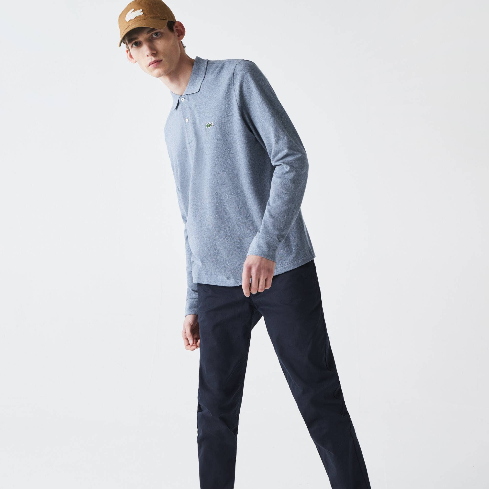 Classic Fit Long Sleeved L.12.12 Polo Shirt